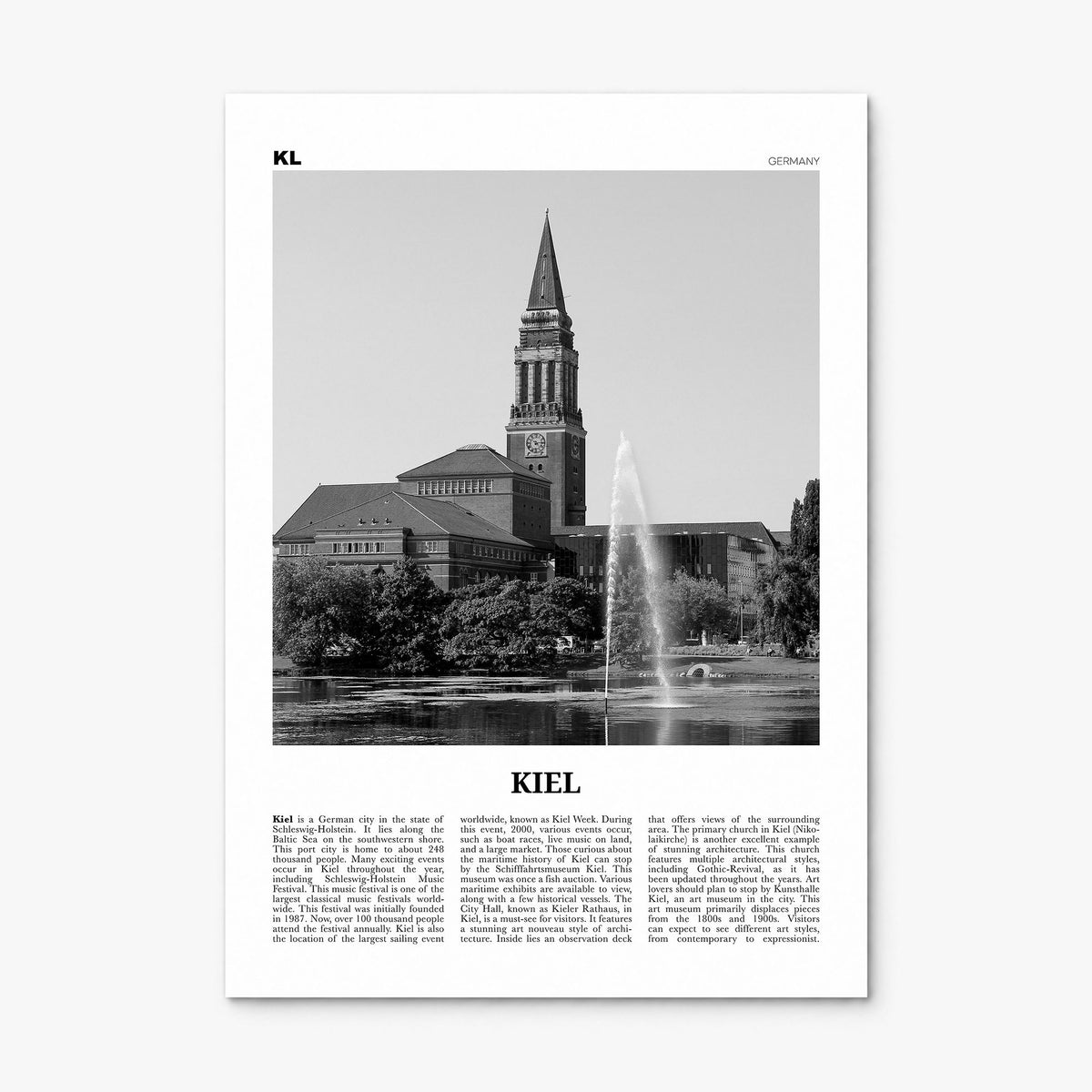Kiel Newspaper Poster, print only (unframed)