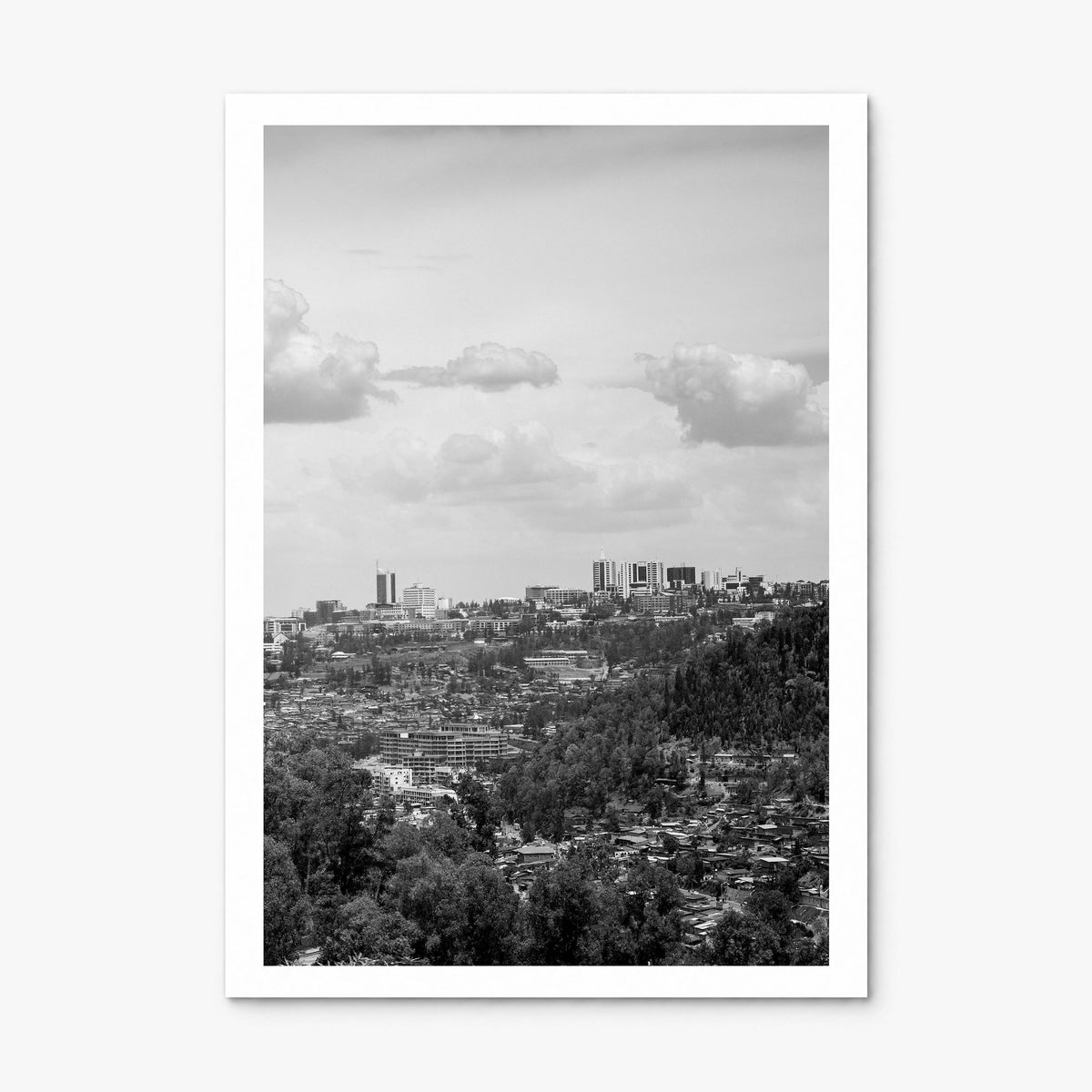 Kigali Photo Poster, print only (unframed), white border