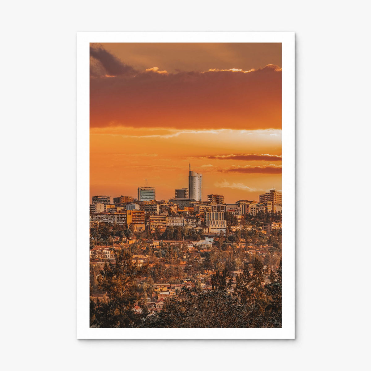 Kigali Photo Poster, print only (unframed), white border