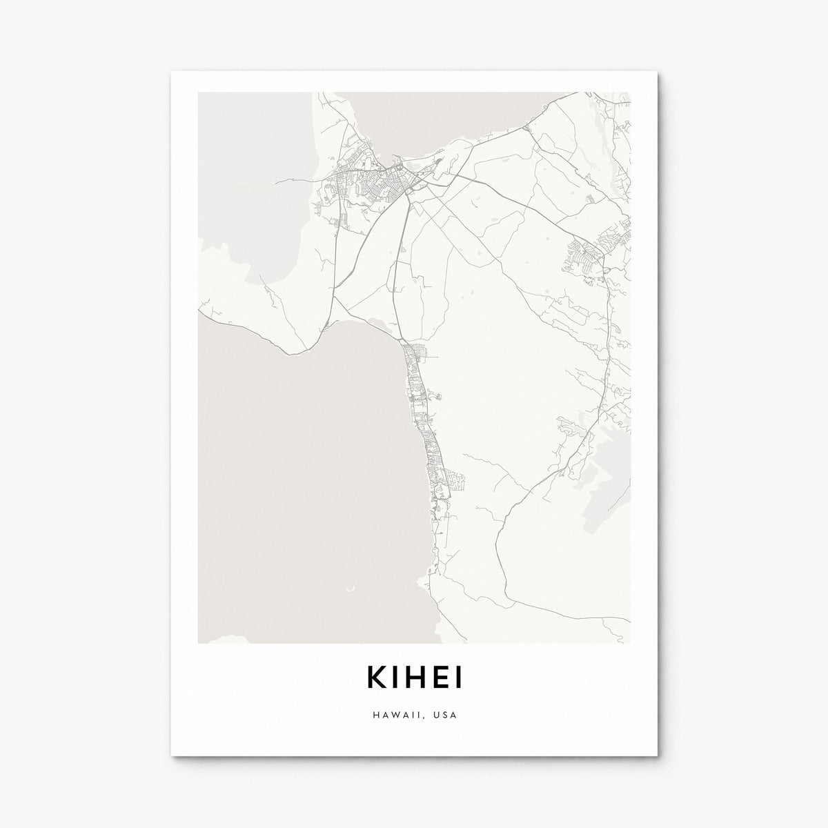 Kihei Map Poster, print only (unframed)