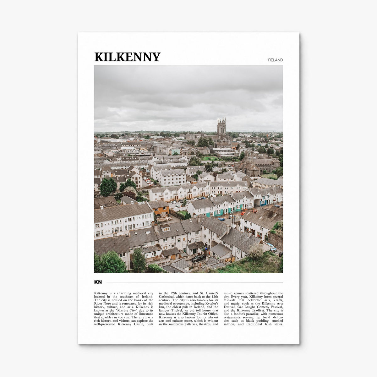 Kilkenny Travel Poster, print only (unframed)