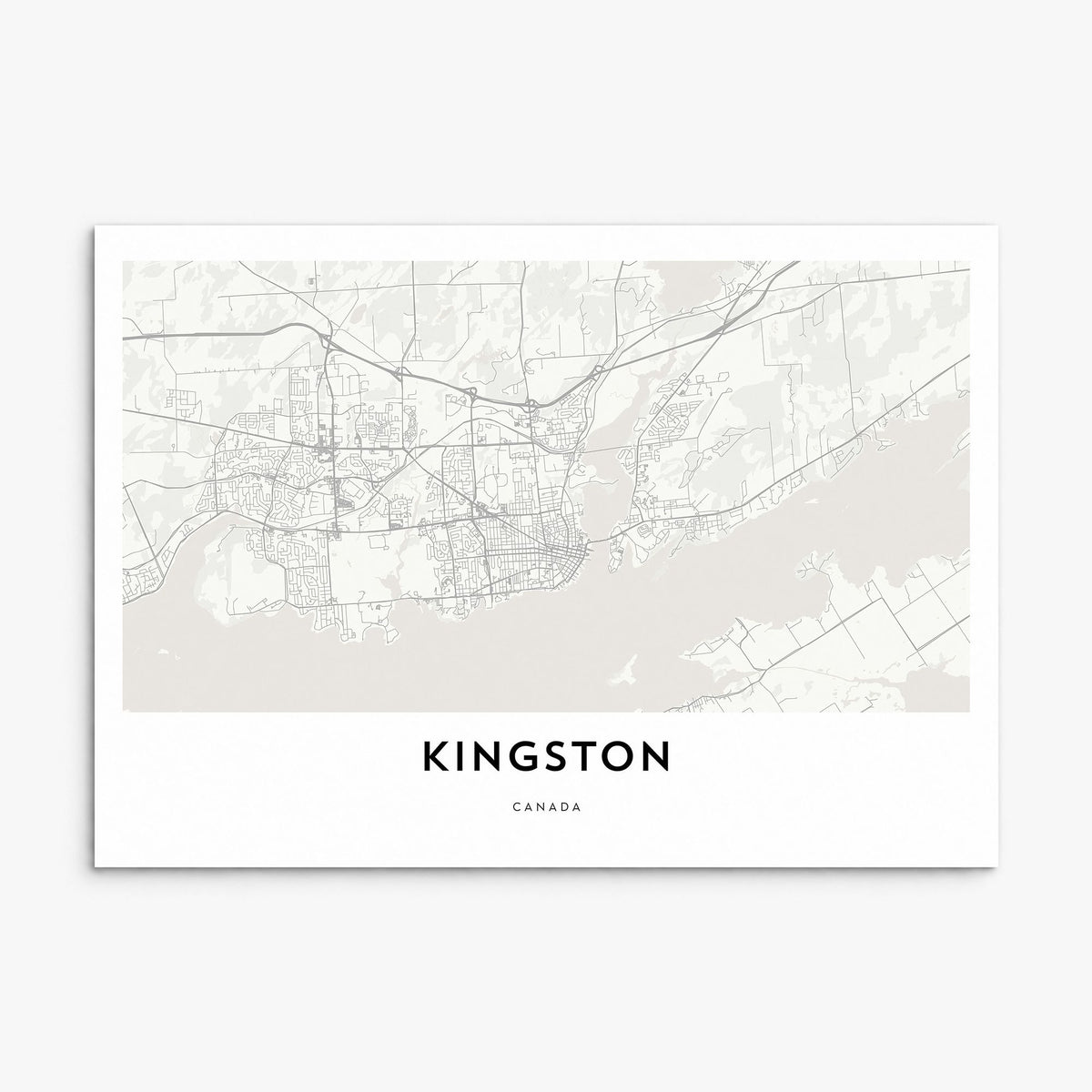 Kingston, Canada Map Poster, print only (unframed)