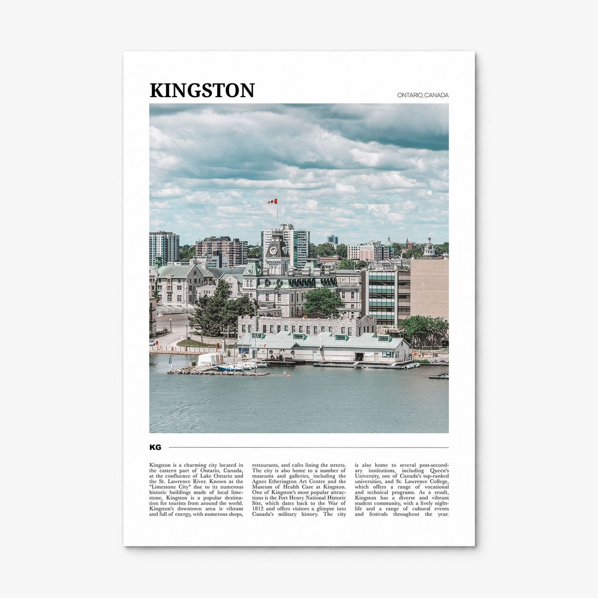 Kingston, Canada Travel Poster, print only (unframed)