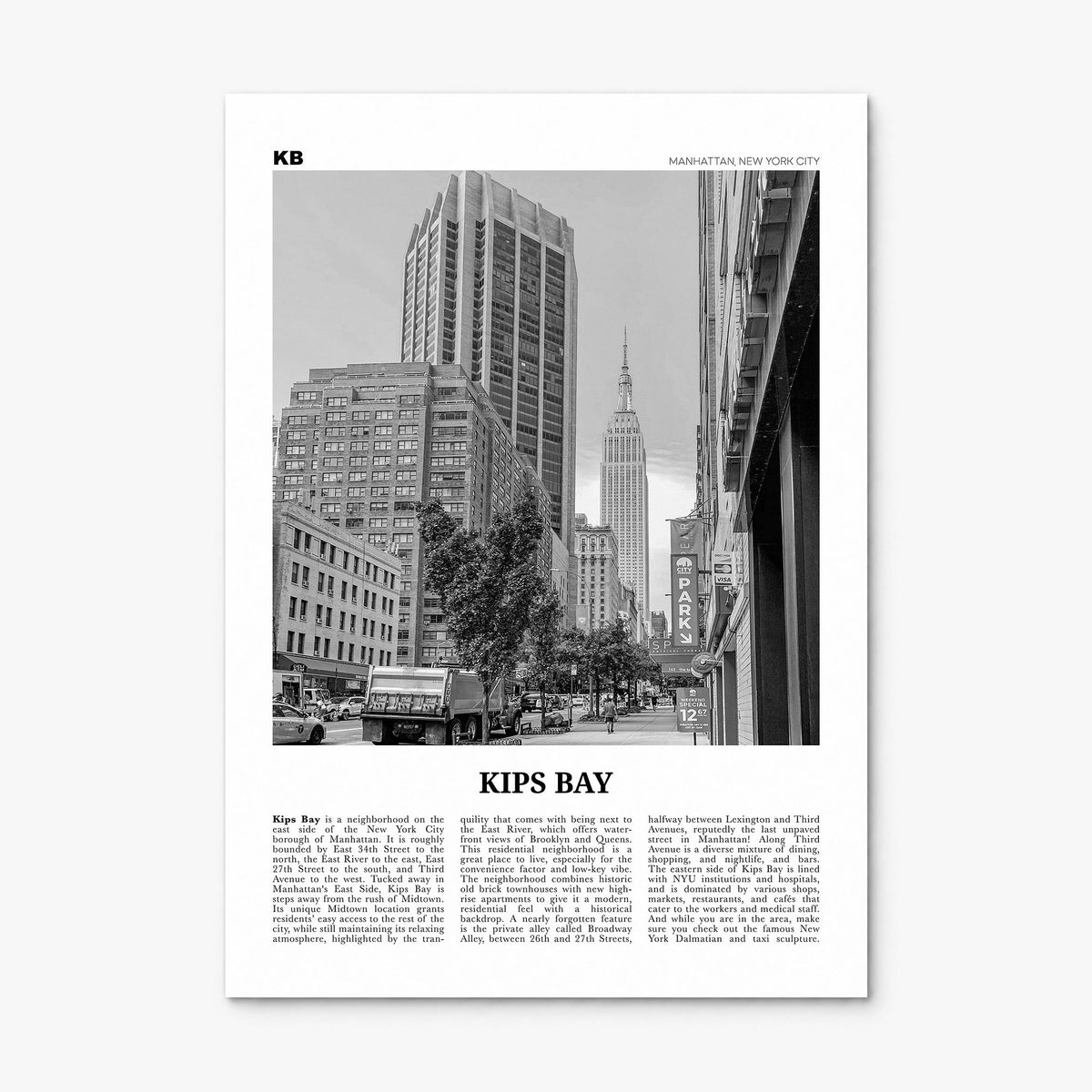 Kips Bay Newspaper Poster, print only (unframed)
