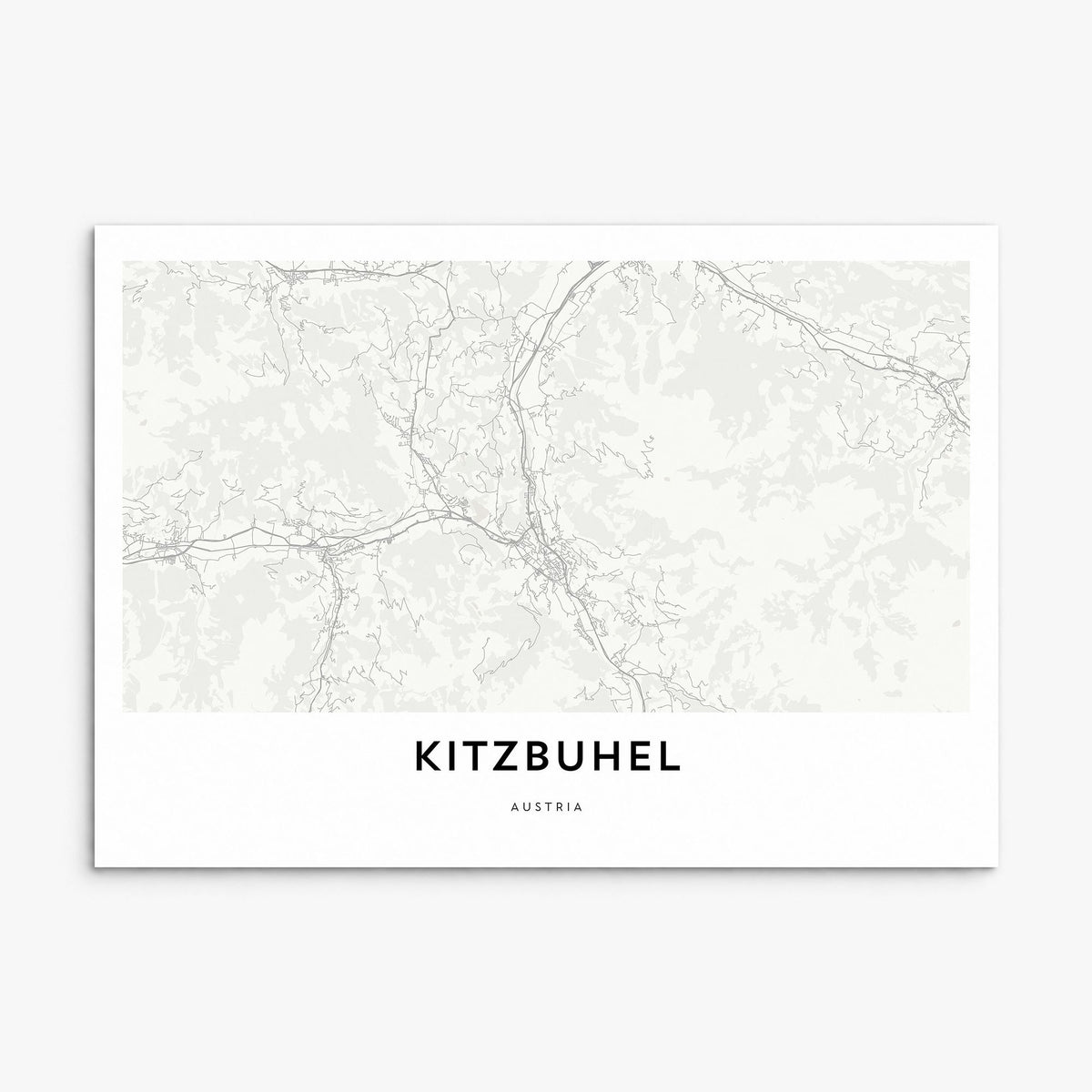 Kitzbühel Map Poster, print only (unframed)