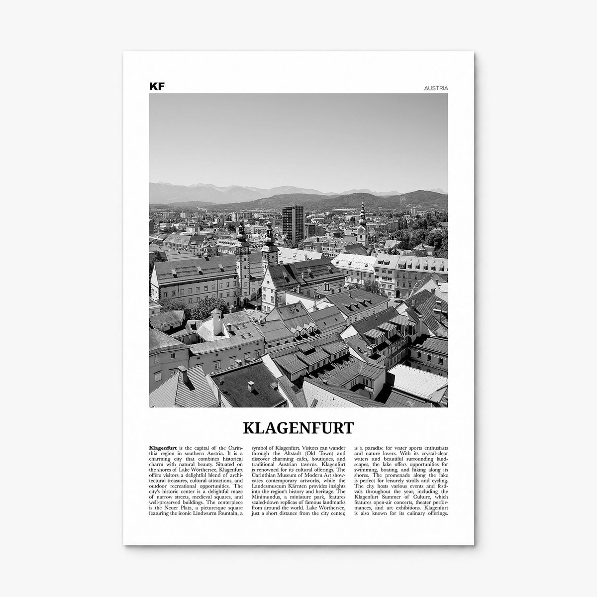 Klagenfurt Newspaper Poster, print only (unframed)