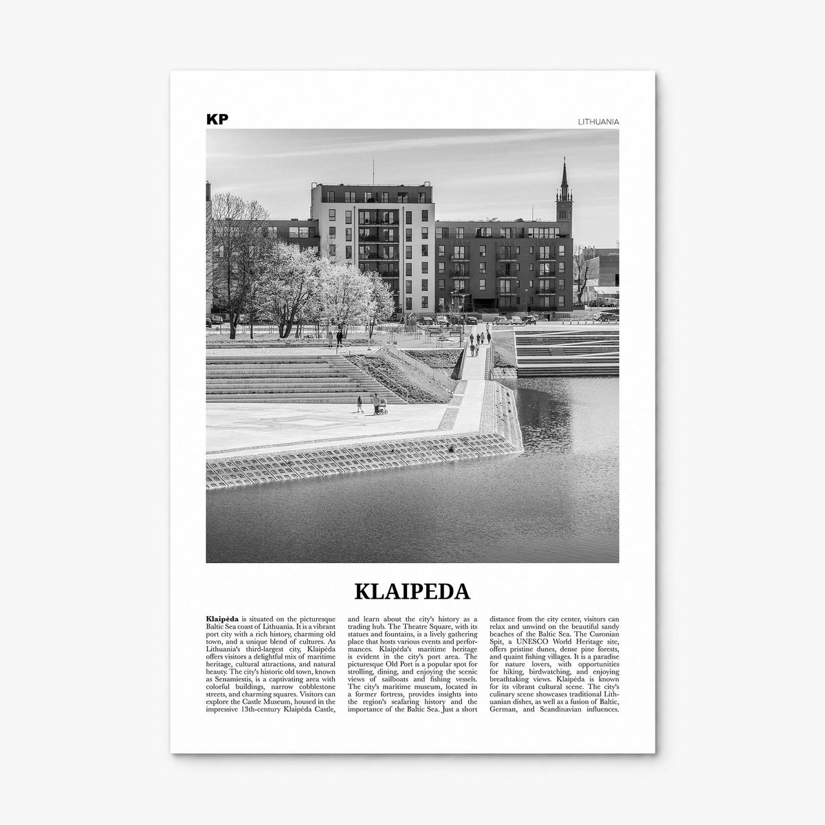Klaipėda Newspaper Poster, print only (unframed)