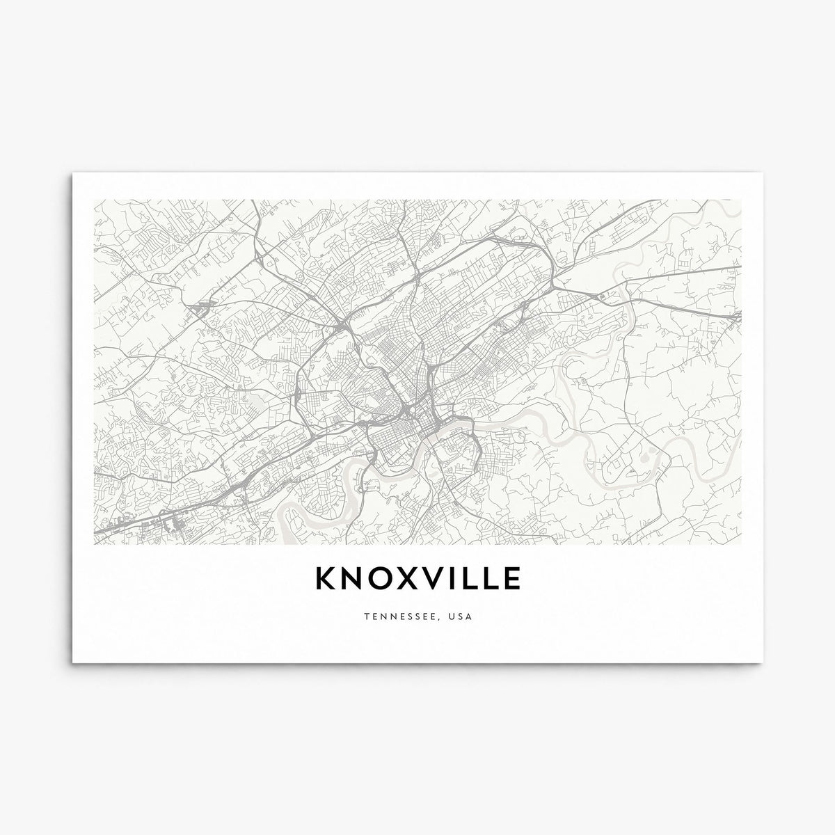 Knoxville Map Poster, print only (unframed)