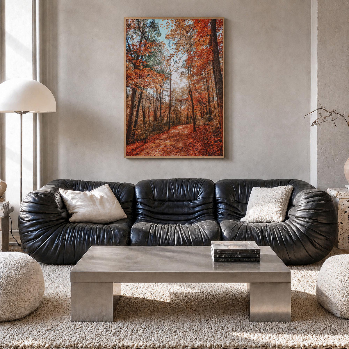 Knoxville no. 3 colorful photo poster of Tennessee, USA – vertical wall art in natural wood frame, hanging on wall