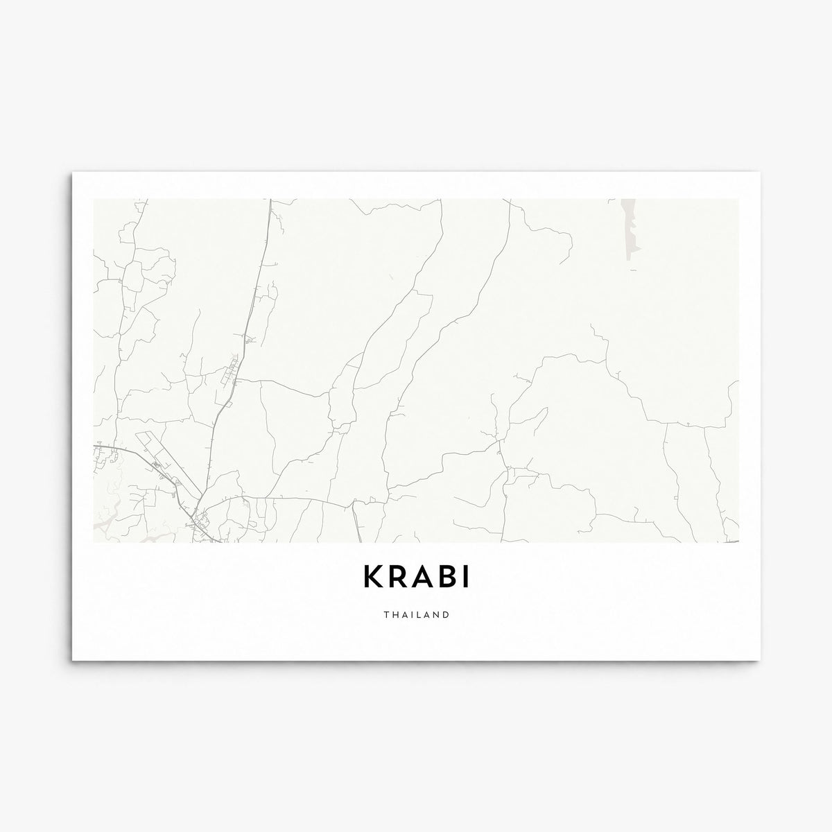 Krabi Map Poster, print only (unframed)