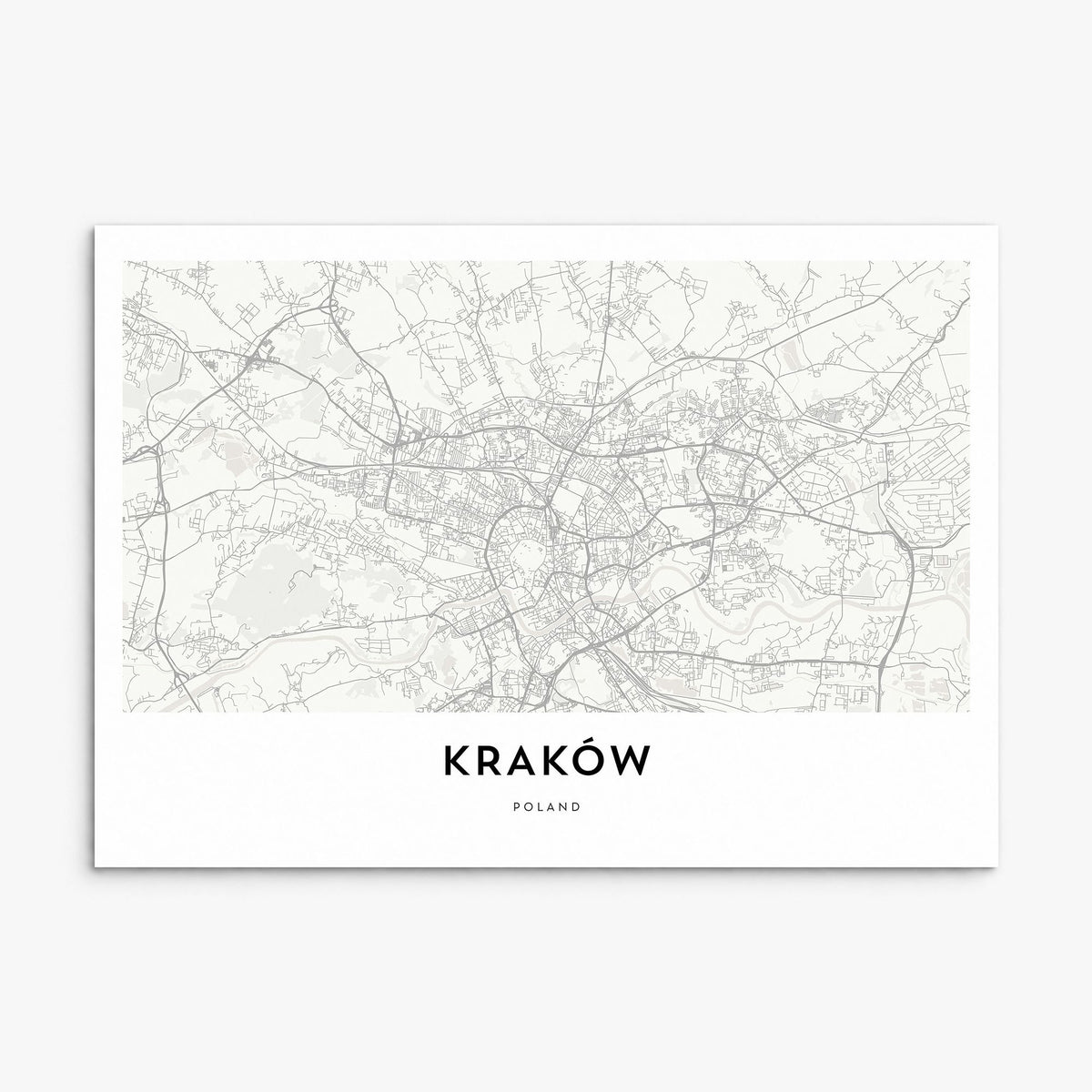 Kraków Map Poster, print only (unframed)