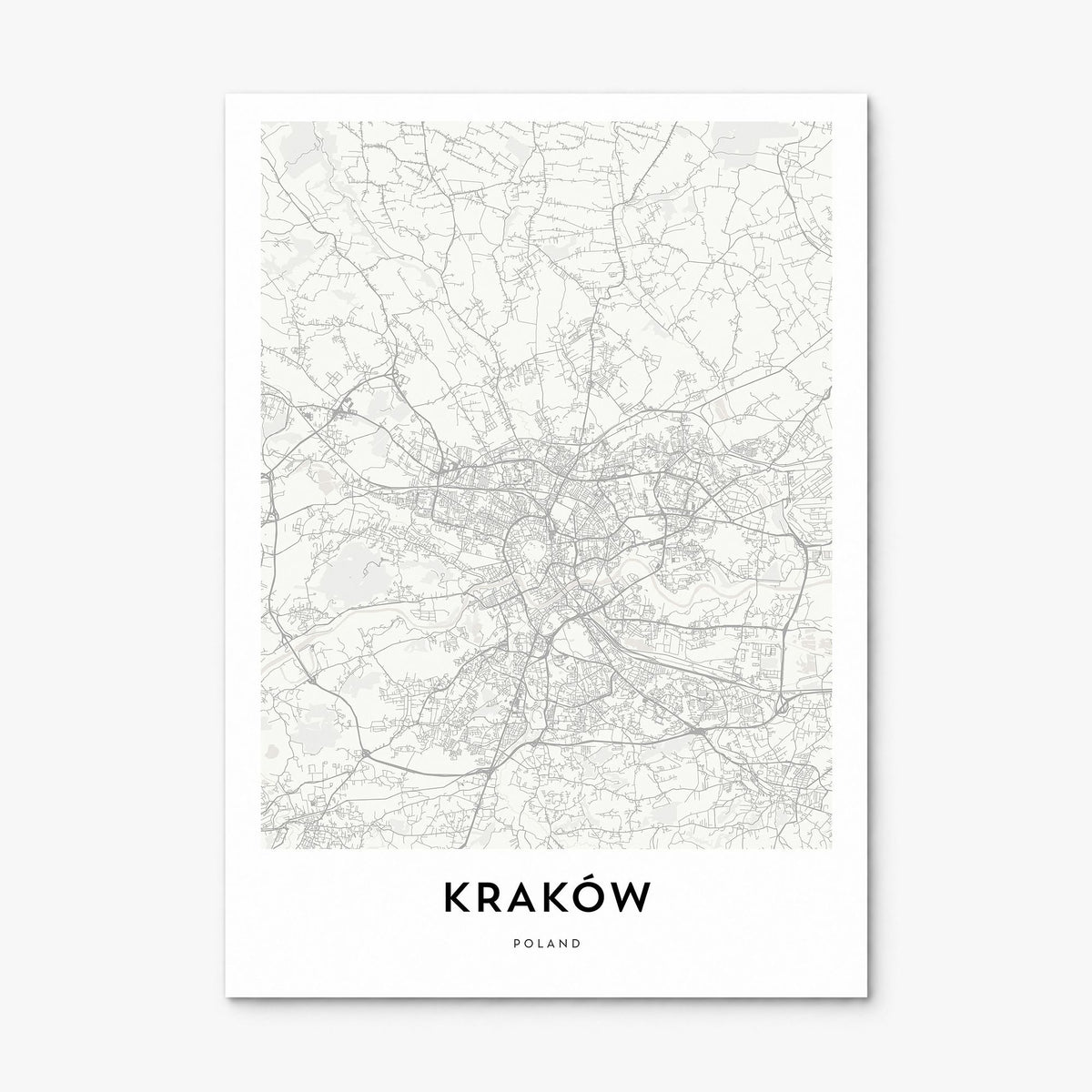 Kraków Map Poster, print only (unframed)