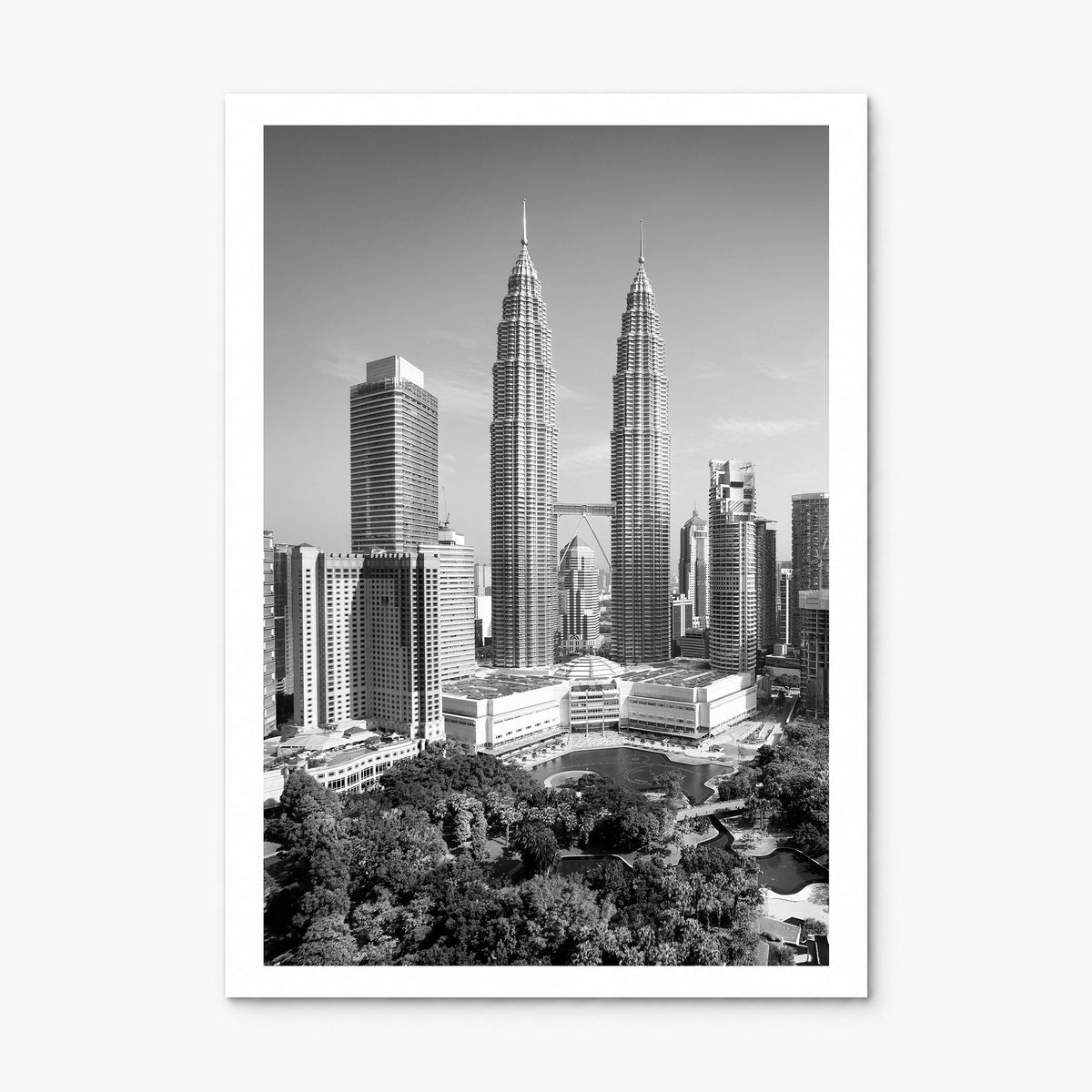 Kuala Lumpur Photo Poster, print only (unframed), white border