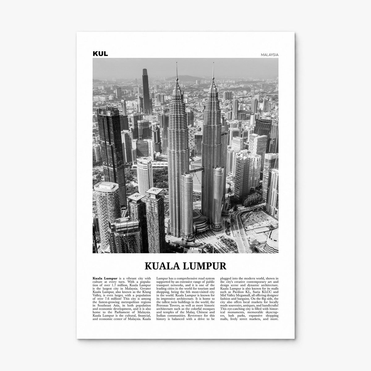 Kuala Lumpur Newspaper No 1 Poster, print only (unframed)