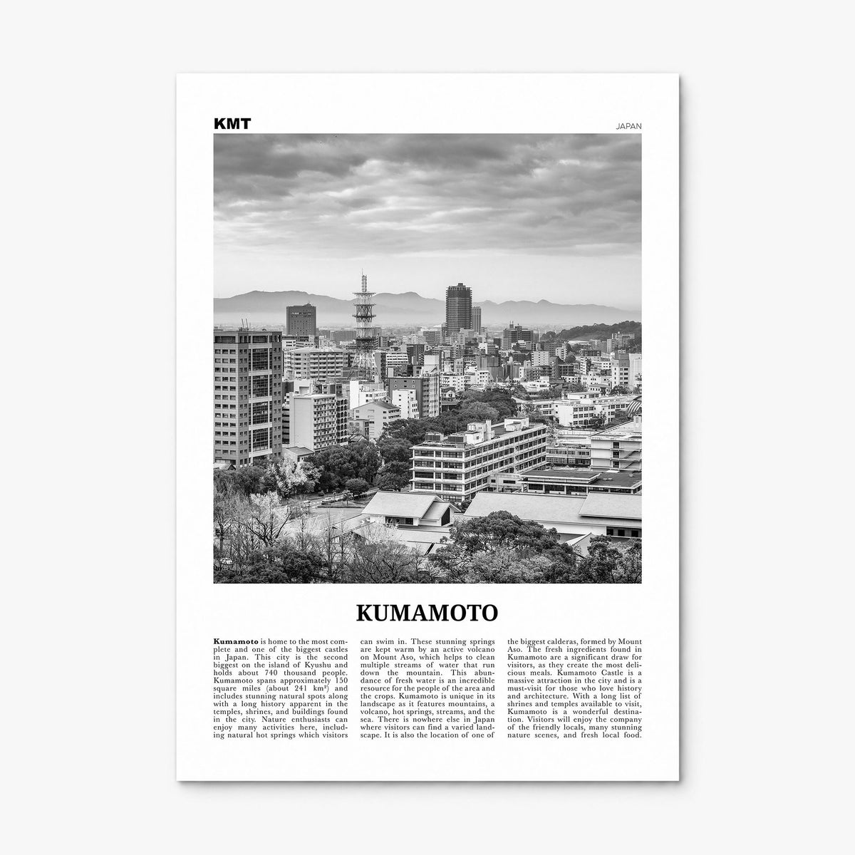 Kumamoto Newspaper Poster, print only (unframed)