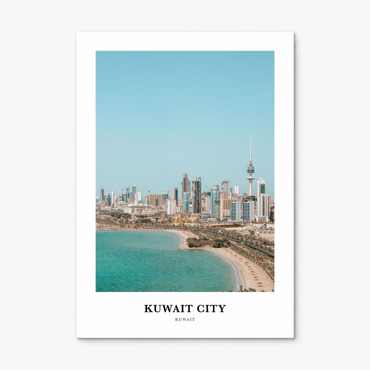Kuwait City Classic Poster, print only (unframed)