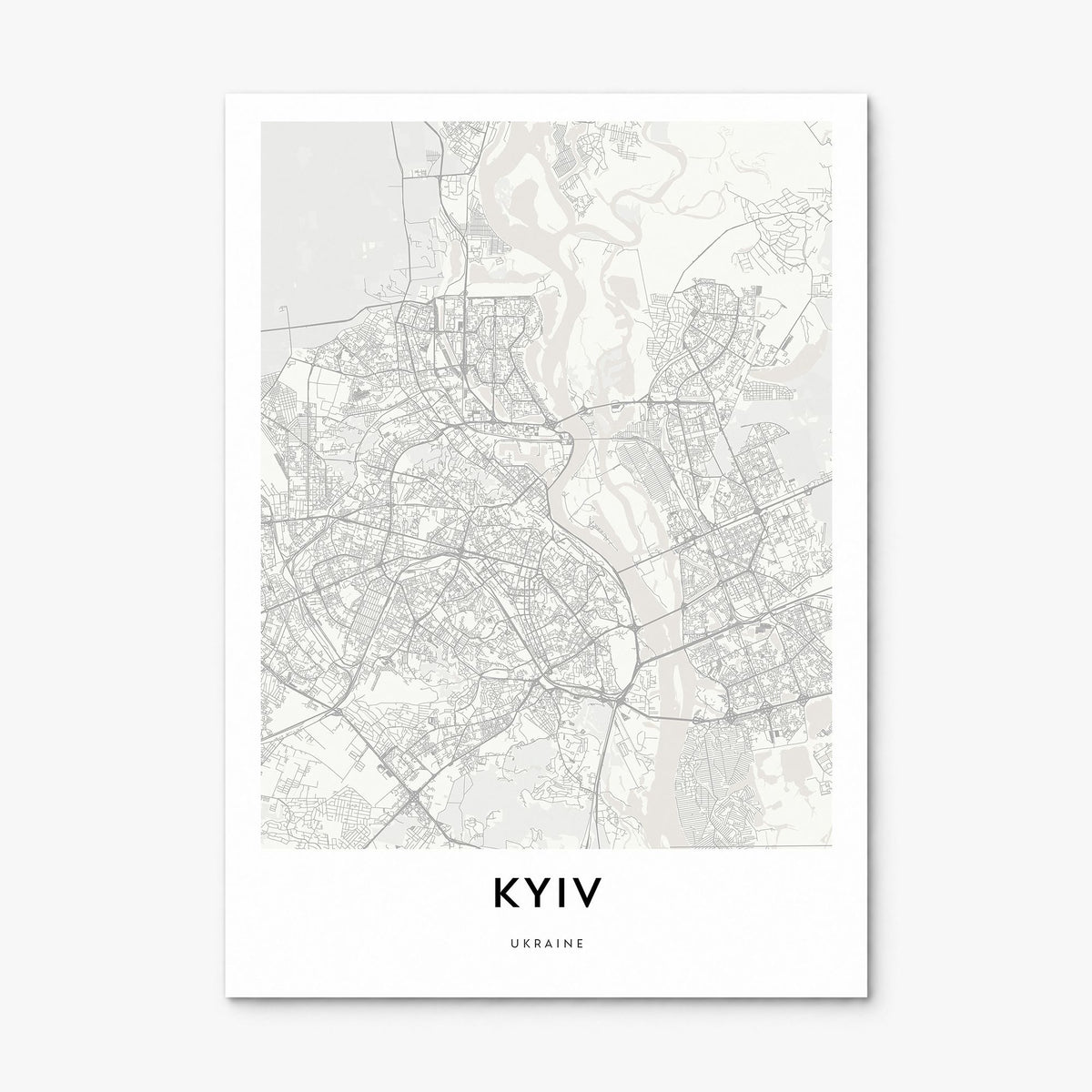 Kyiv Map Poster, print only (unframed)