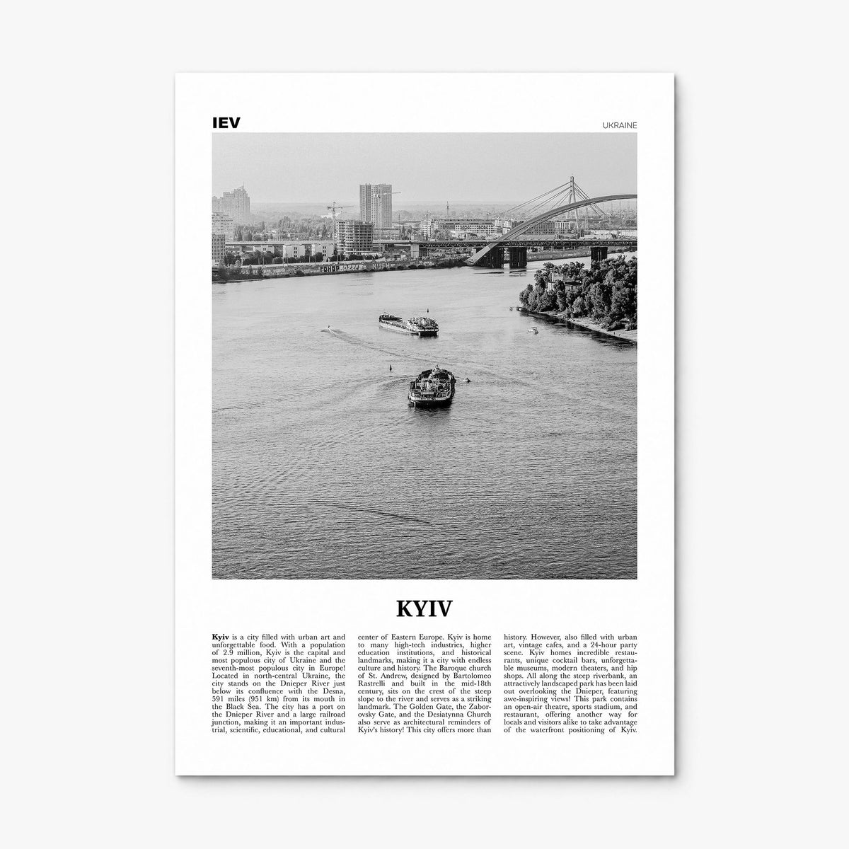 Kyiv Newspaper No 2 Poster, print only (unframed)
