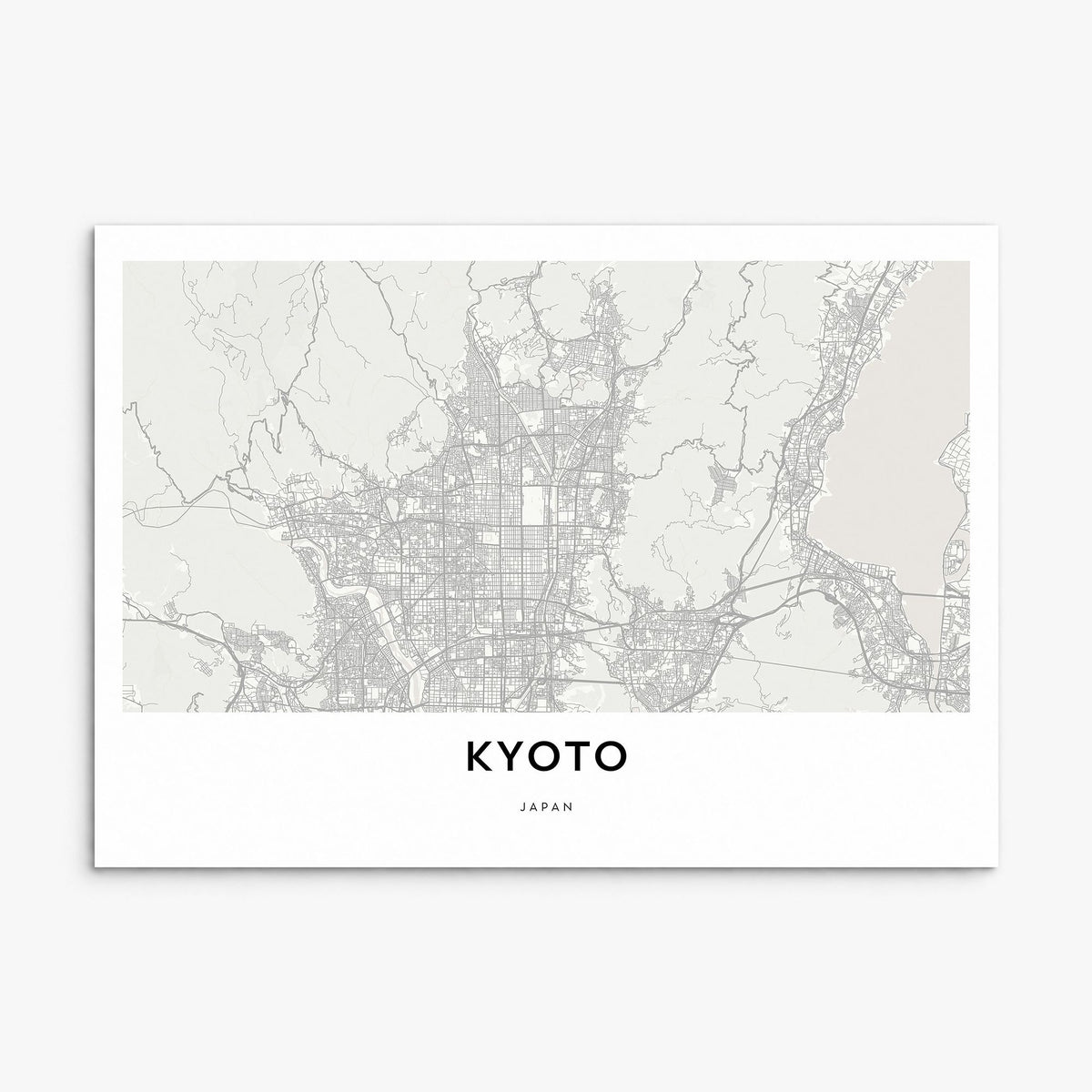 Kyoto Map Poster, print only (unframed)