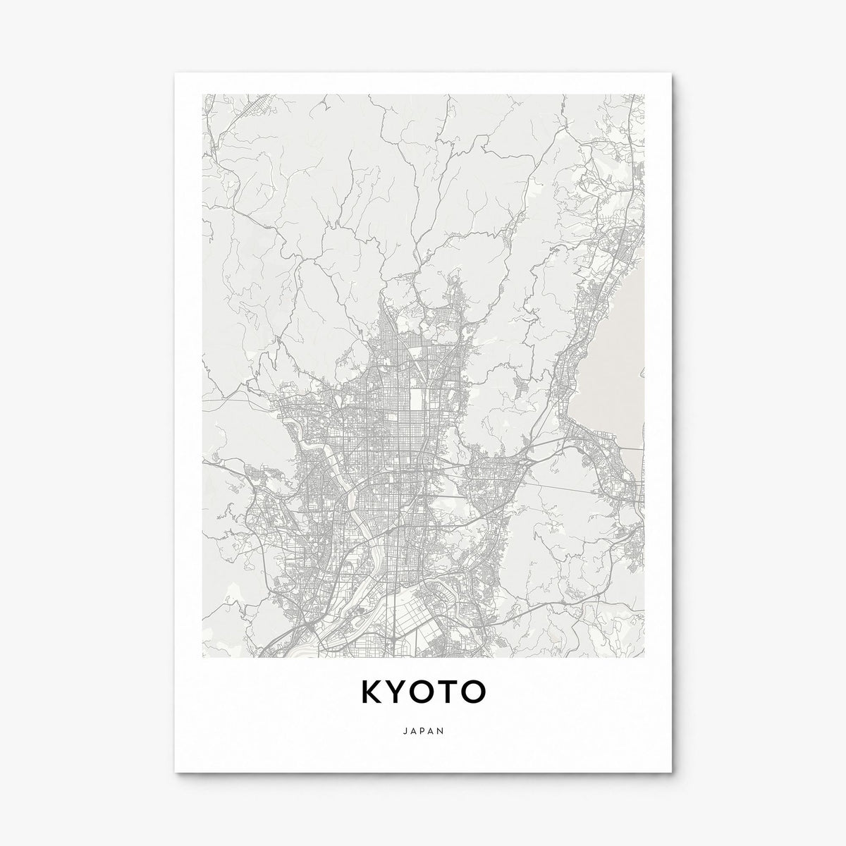 Kyoto Map Poster, print only (unframed)