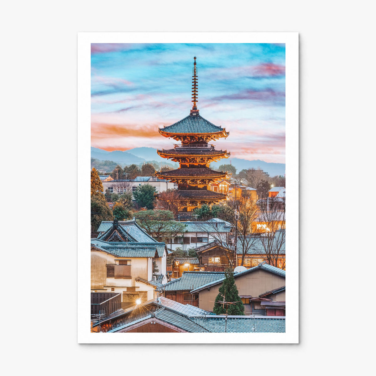 Kyoto Photo Poster, print only (unframed), white border