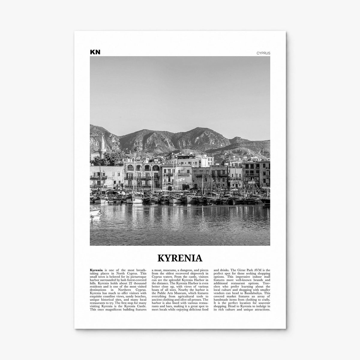 Kyrenia Newspaper Poster, print only (unframed)