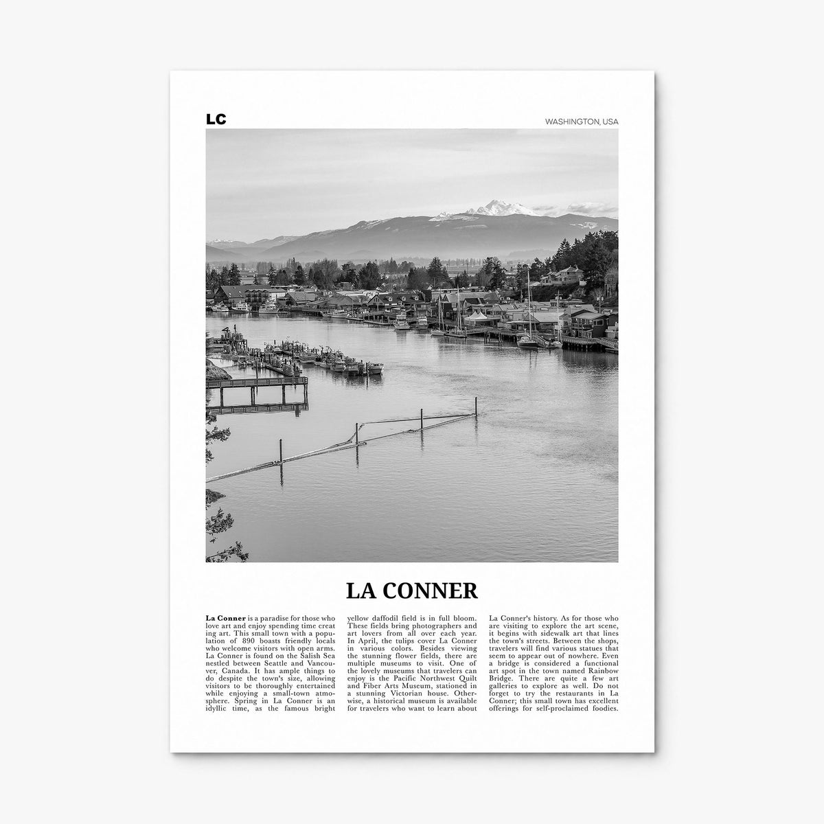 La Conner Newspaper Poster, print only (unframed)