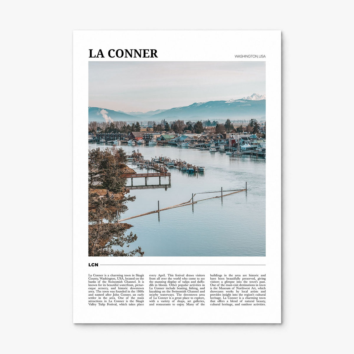 La Conner Travel Poster, print only (unframed)
