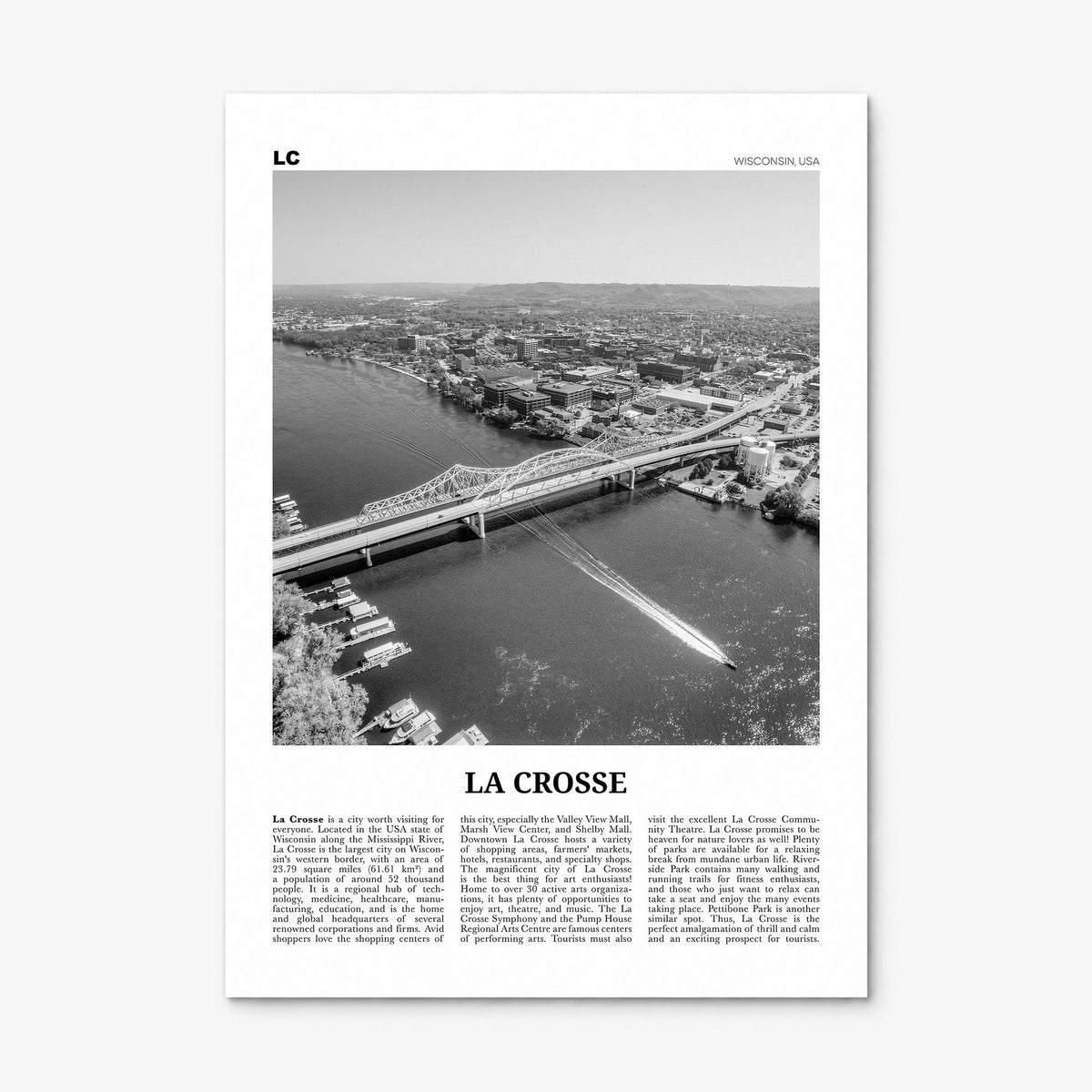 La Crosse Newspaper Poster, print only (unframed)