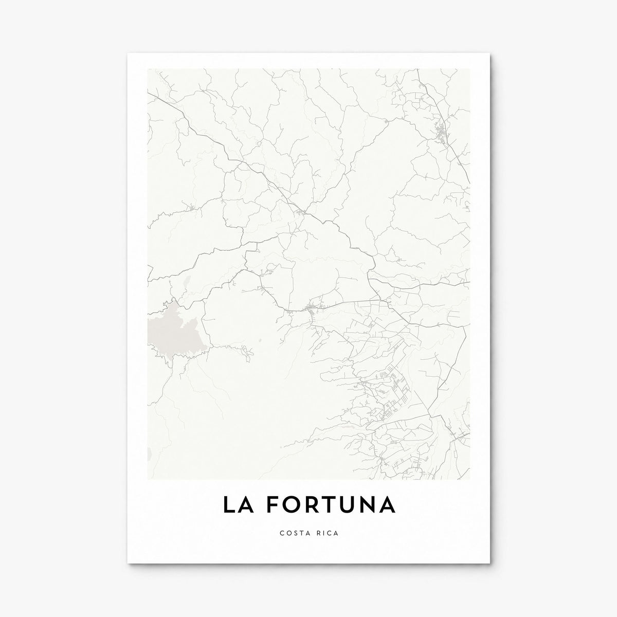 La Fortuna Map Poster, print only (unframed)