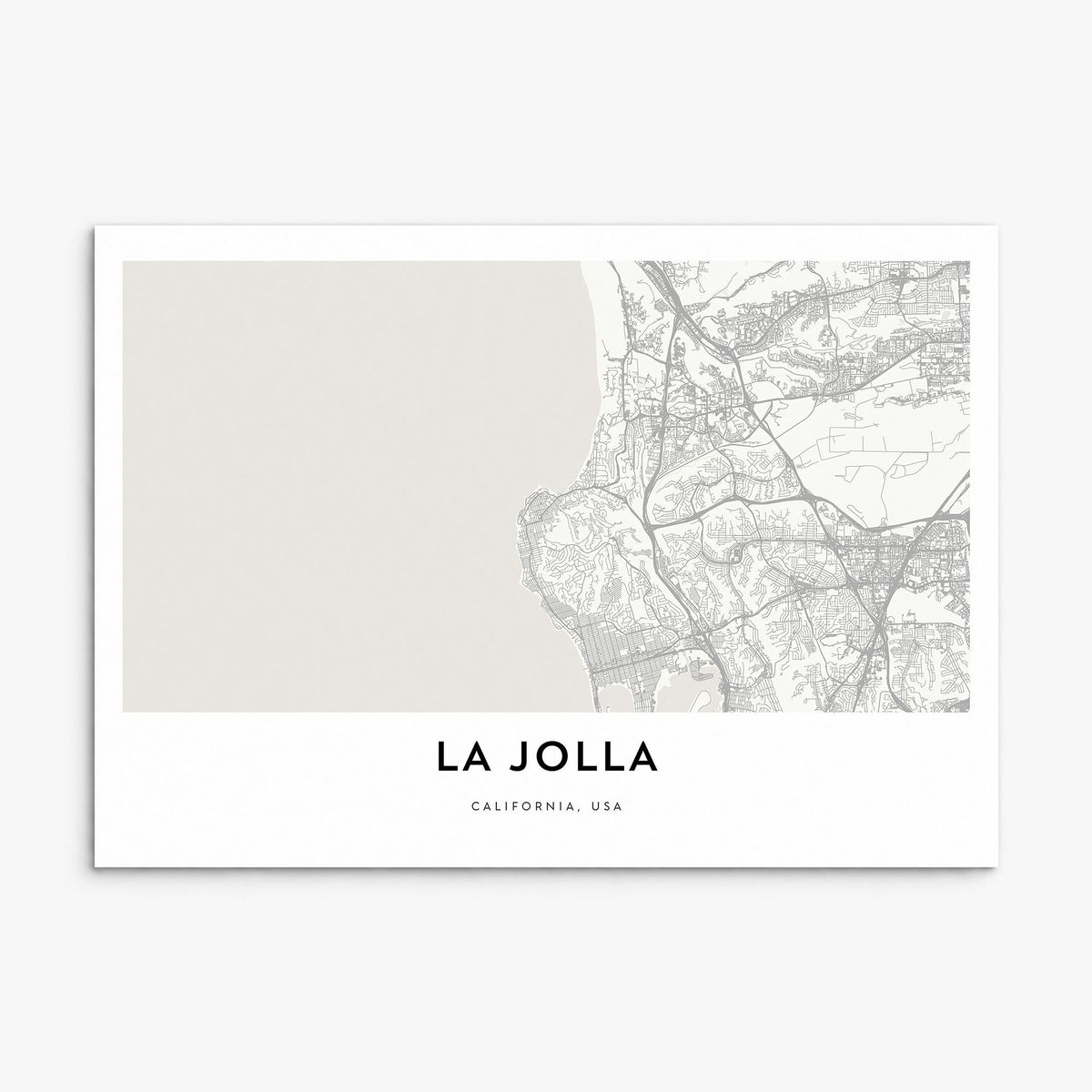 La Jolla Map Poster, print only (unframed)