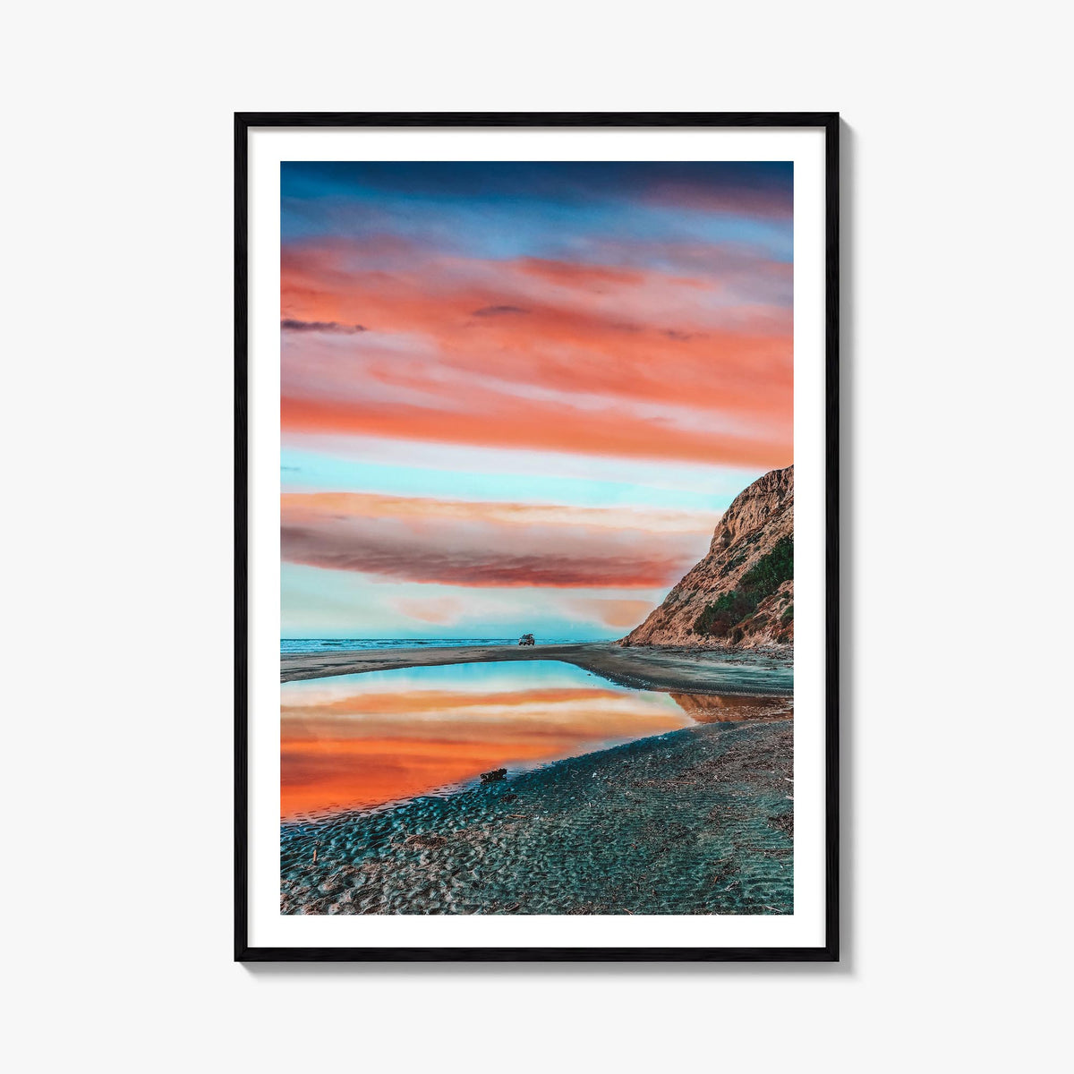 La Jolla no. 3 colorful photo poster of San Diego, California – vertical wall art, unframed print shown in interior mockup
