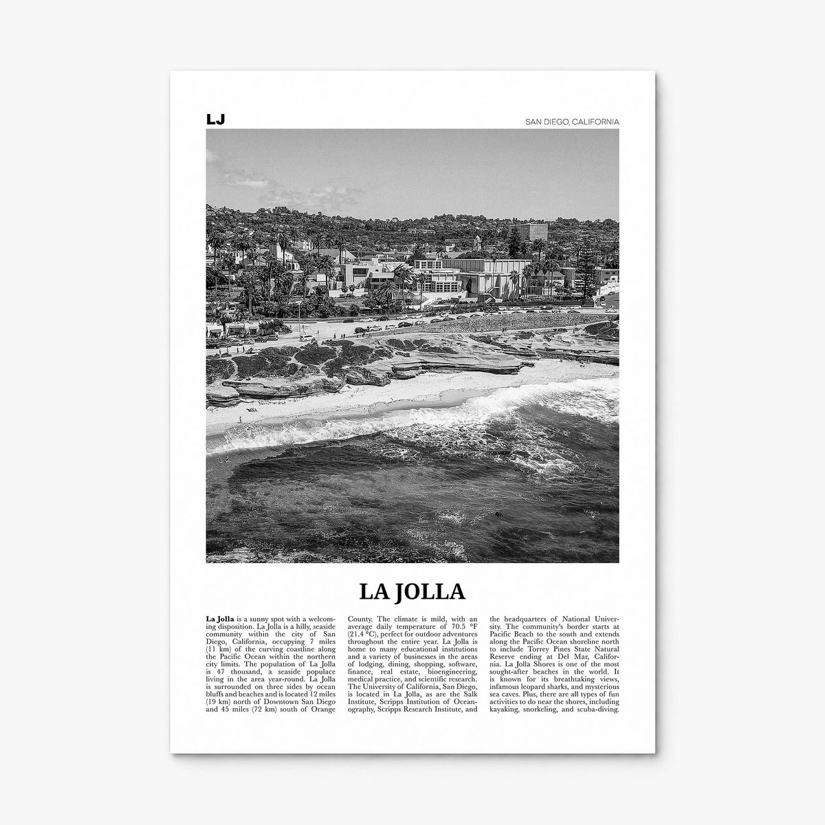 La Jolla Newspaper No 1 Poster, print only (unframed)