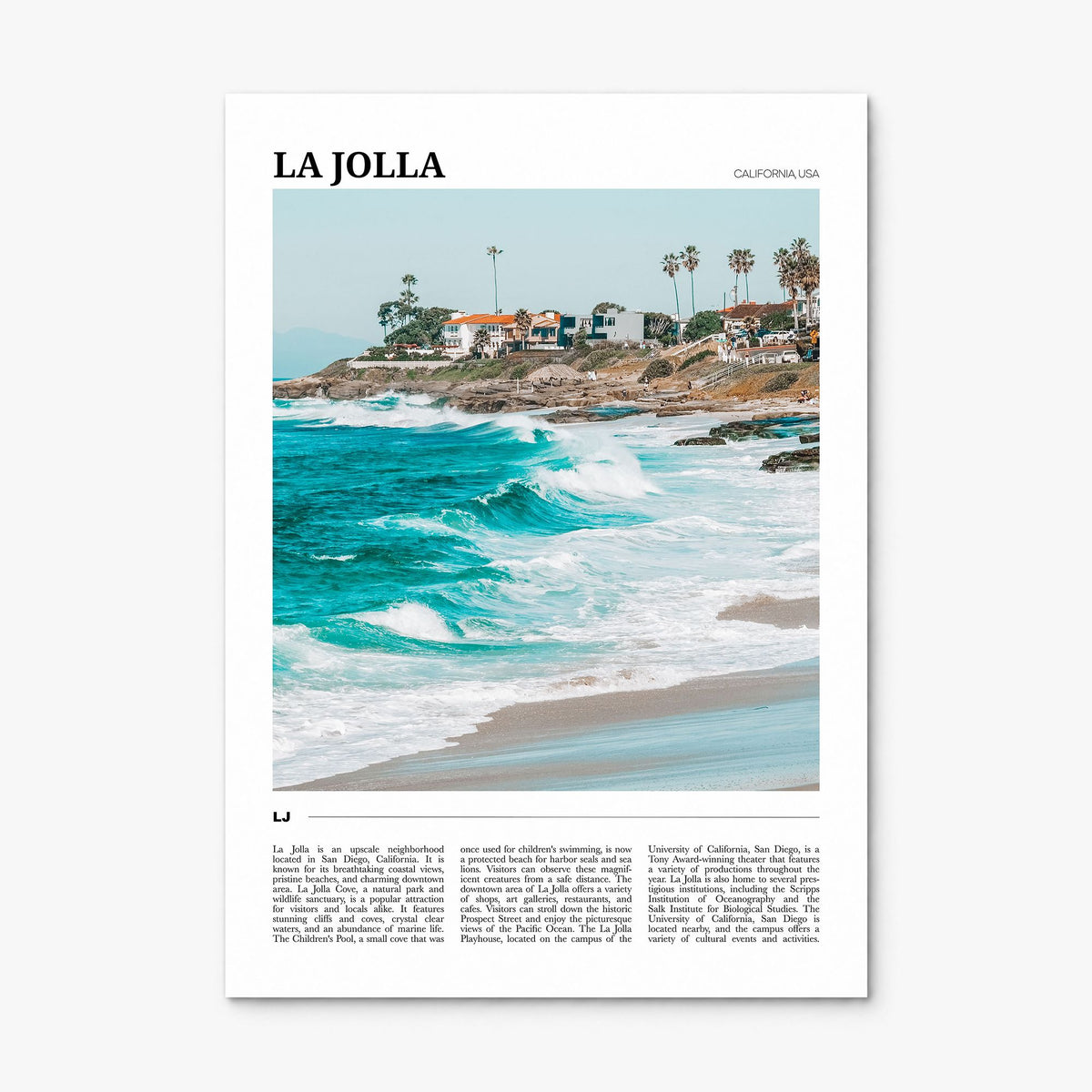 La Jolla Travel No 2 Poster, print only (unframed)