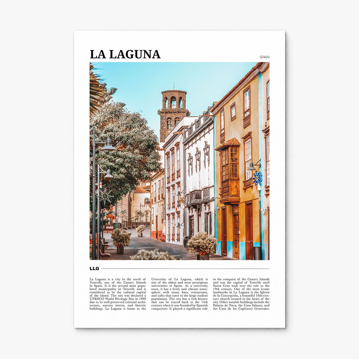 La Laguna Travel Poster, print only (unframed)