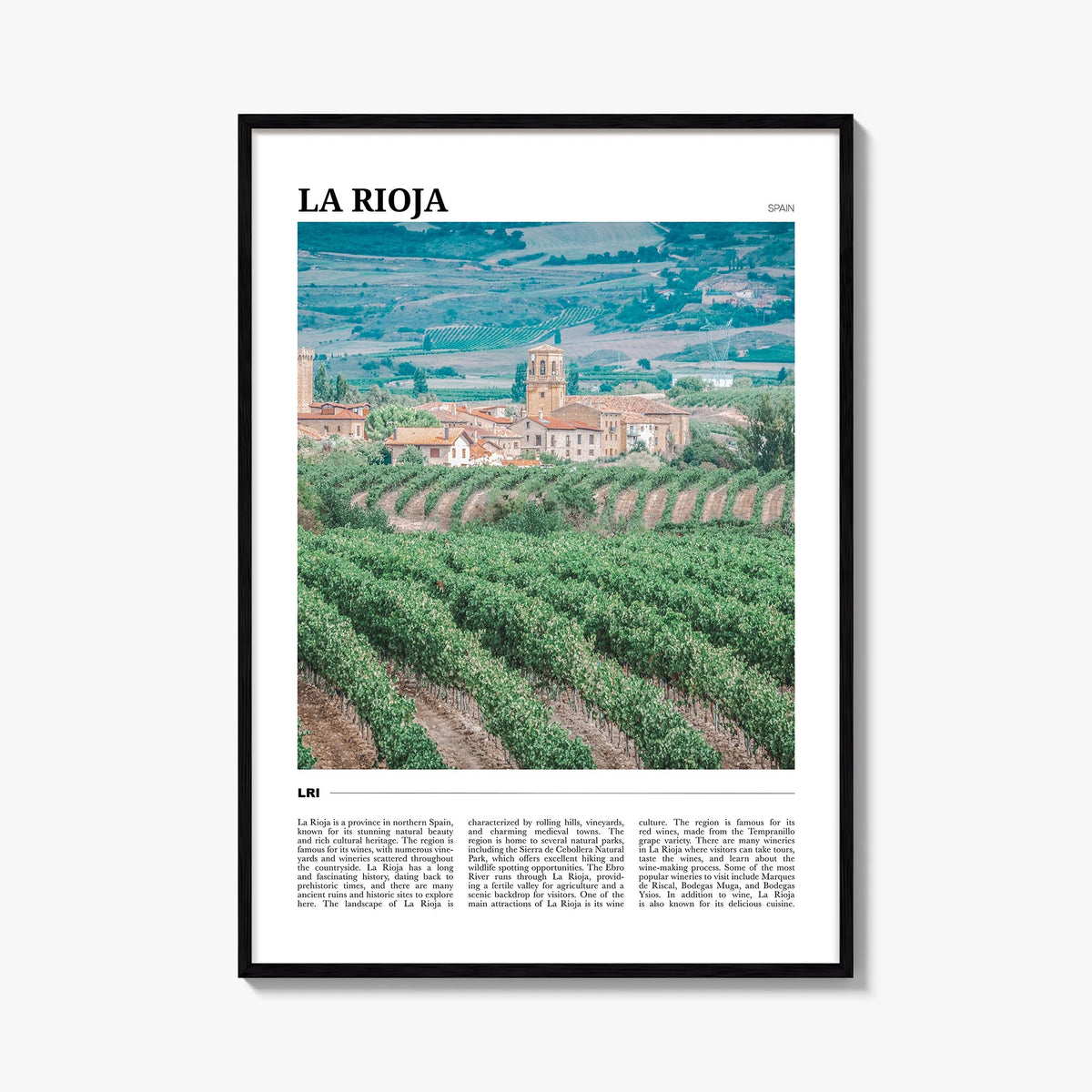 La Rioja colorful travel poster of Argentina – vertical wall art, unframed print shown in interior mockup