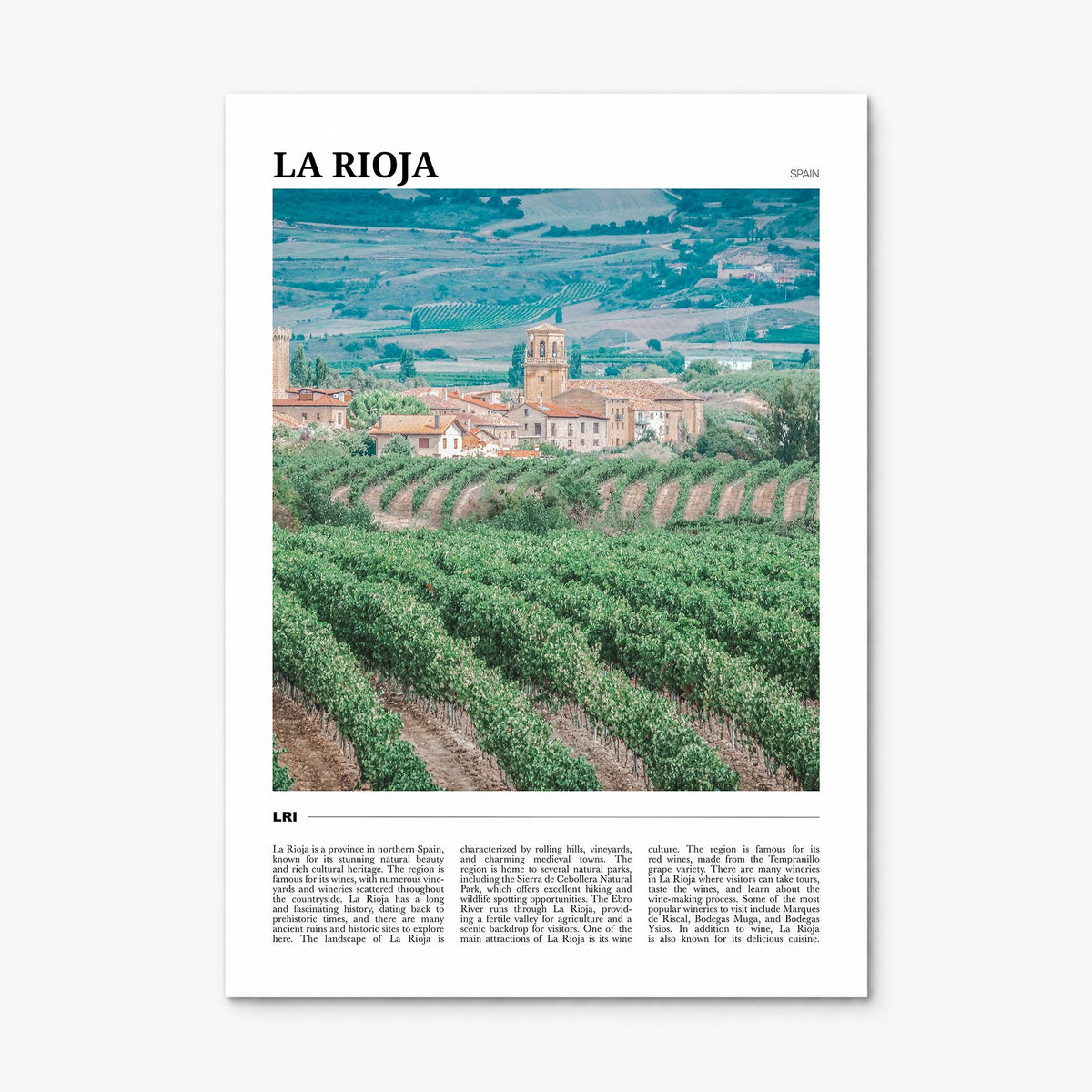 La Rioja Travel Poster, print only (unframed)