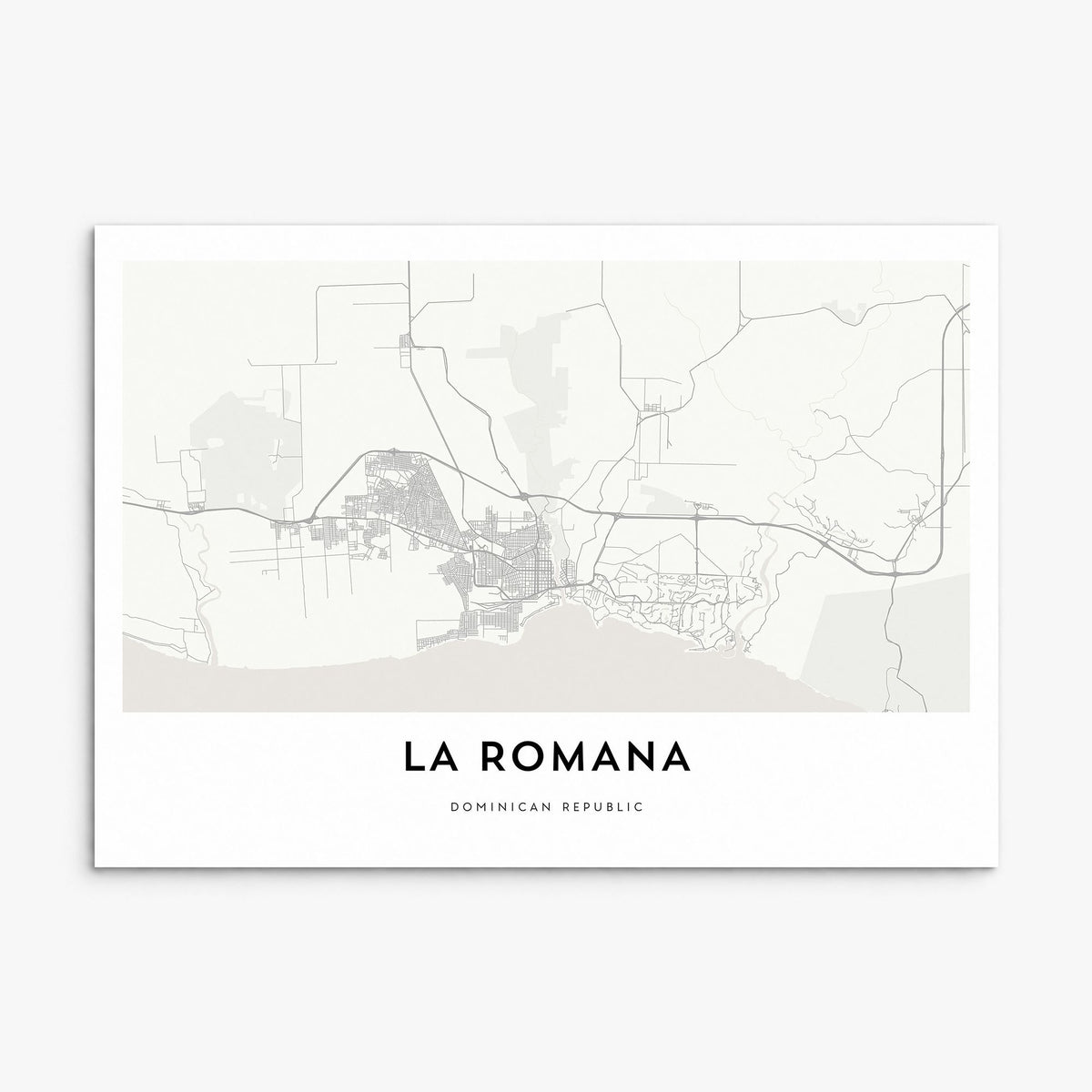 La Romana Map Poster, print only (unframed)
