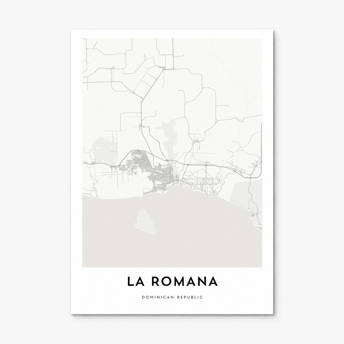 La Romana Map Poster, print only (unframed)