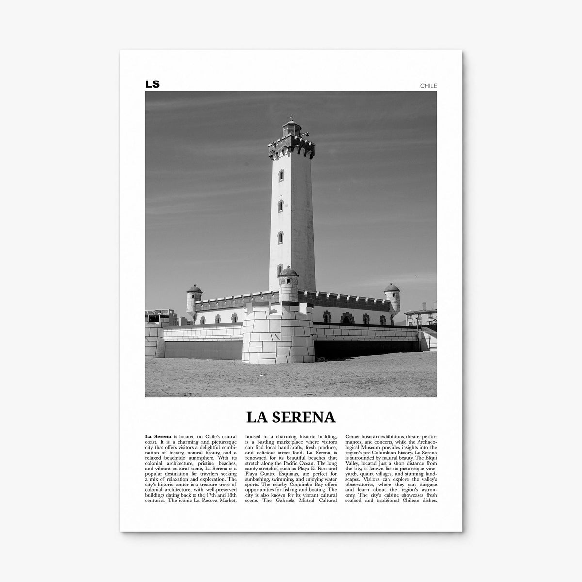 La Serena Newspaper Poster, print only (unframed)