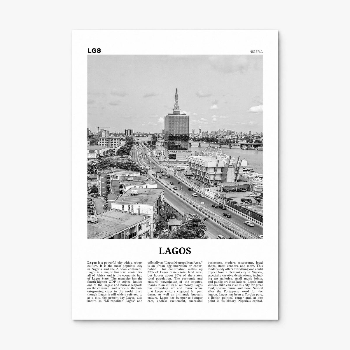 Lagos, Nigeria Newspaper No 2 Poster, print only (unframed)