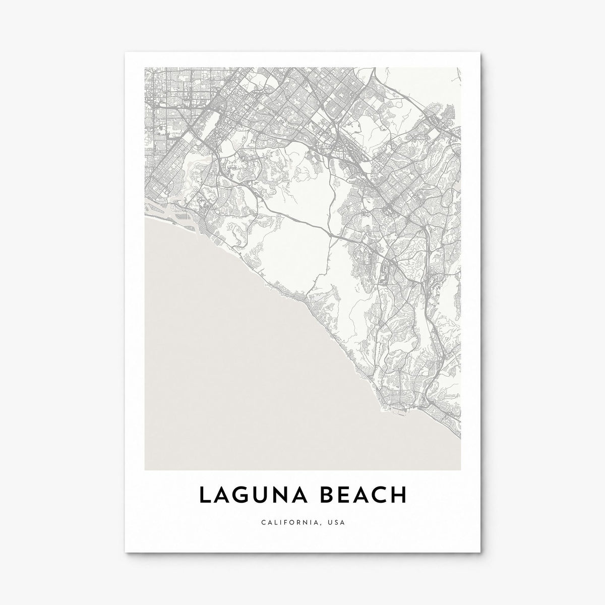 Laguna Beach Map Poster, print only (unframed)