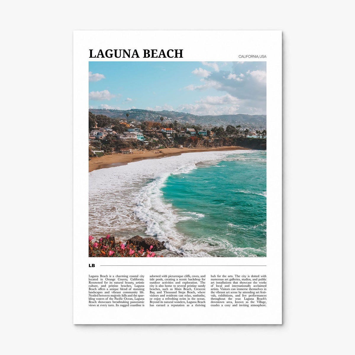 Laguna Beach Travel No 2 Poster, print only (unframed)