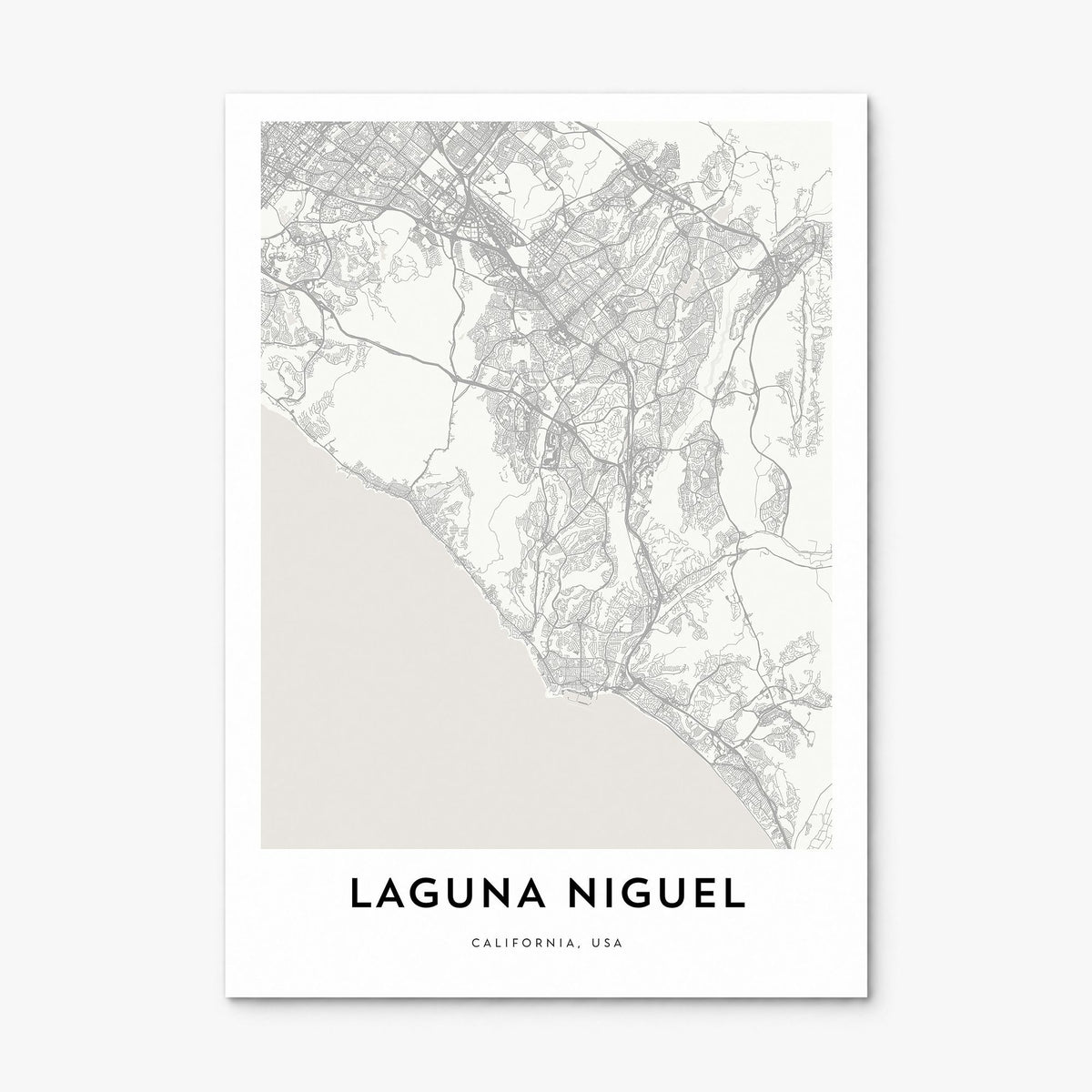Laguna Niguel Map Poster, print only (unframed)
