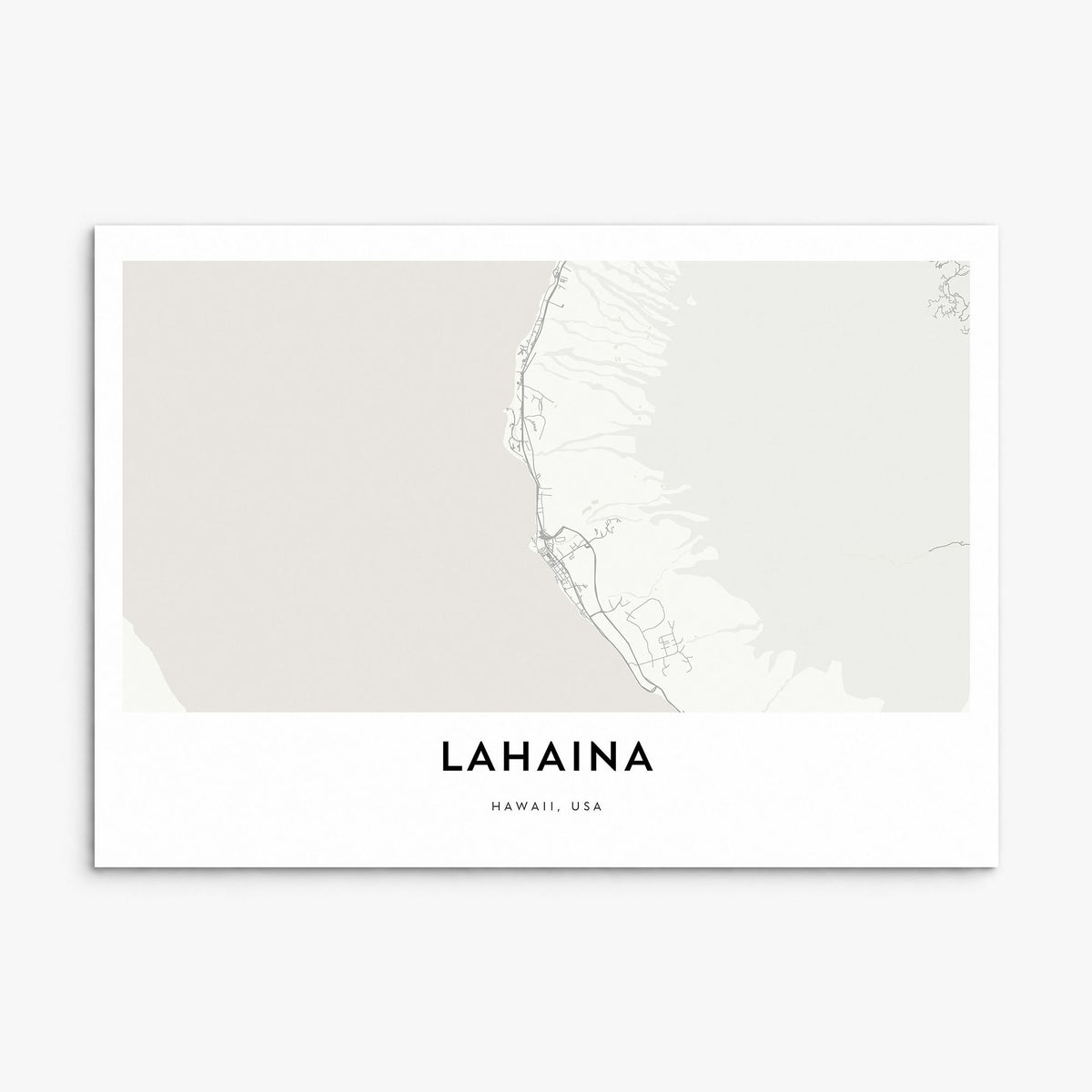 Lahaina Map Poster, print only (unframed)