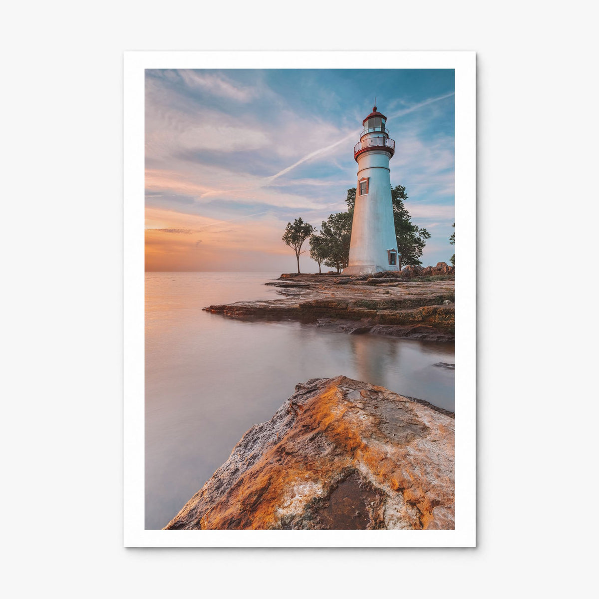 Lake Erie Photo Poster, print only (unframed), white border