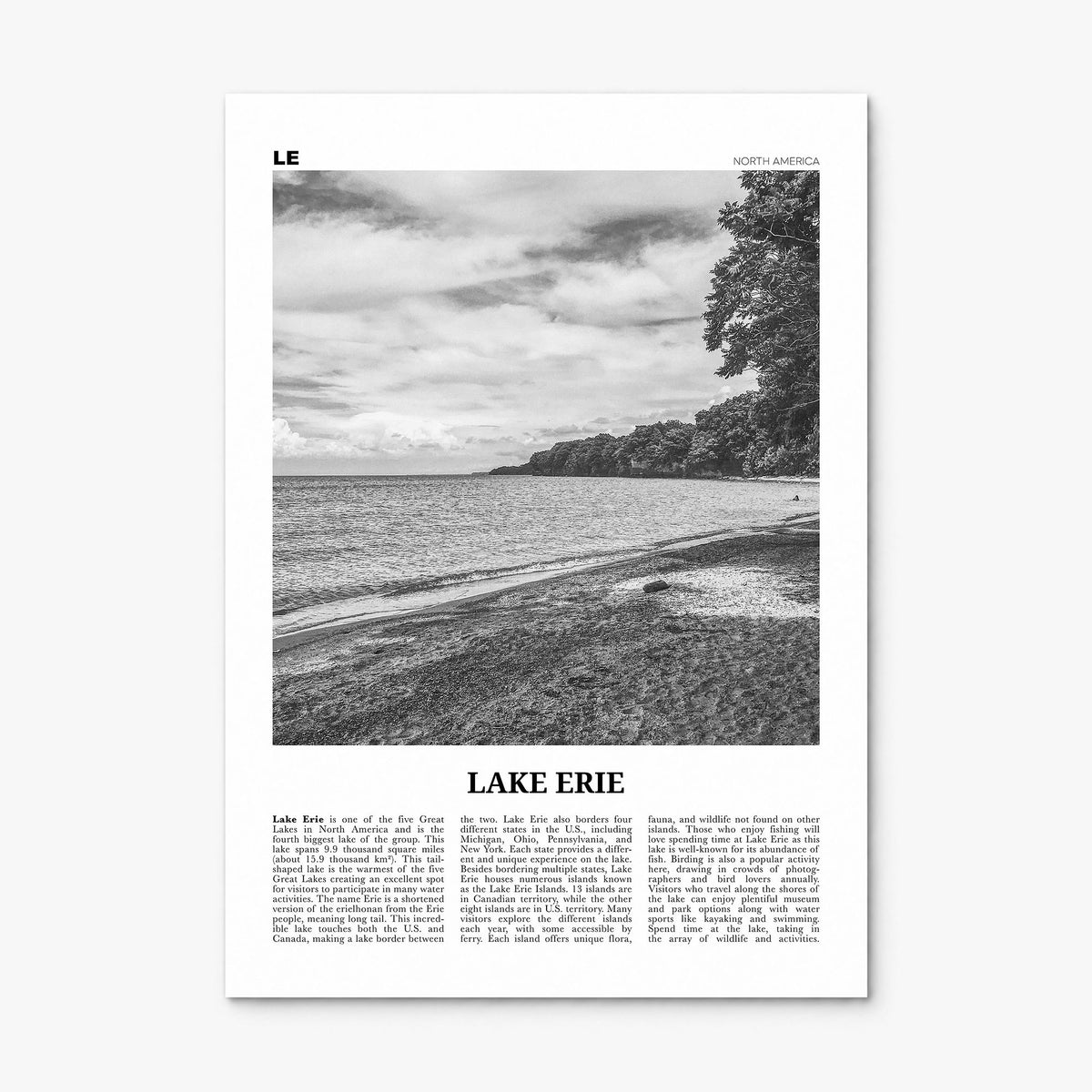 Lake Erie Newspaper Poster, print only (unframed)
