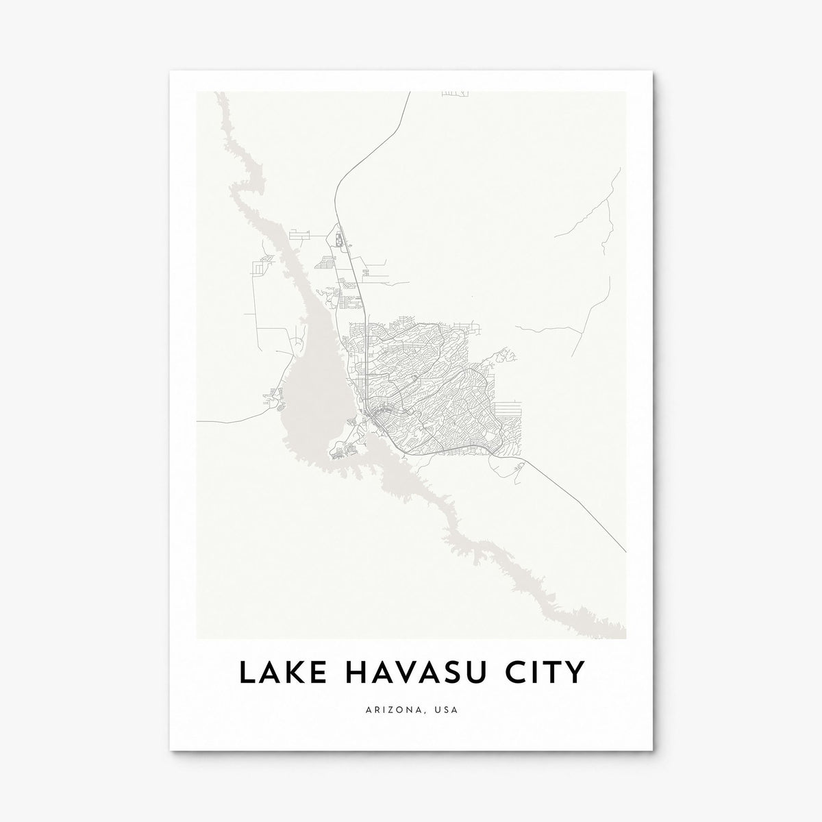 Lake Havasu City Map Poster, print only (unframed)