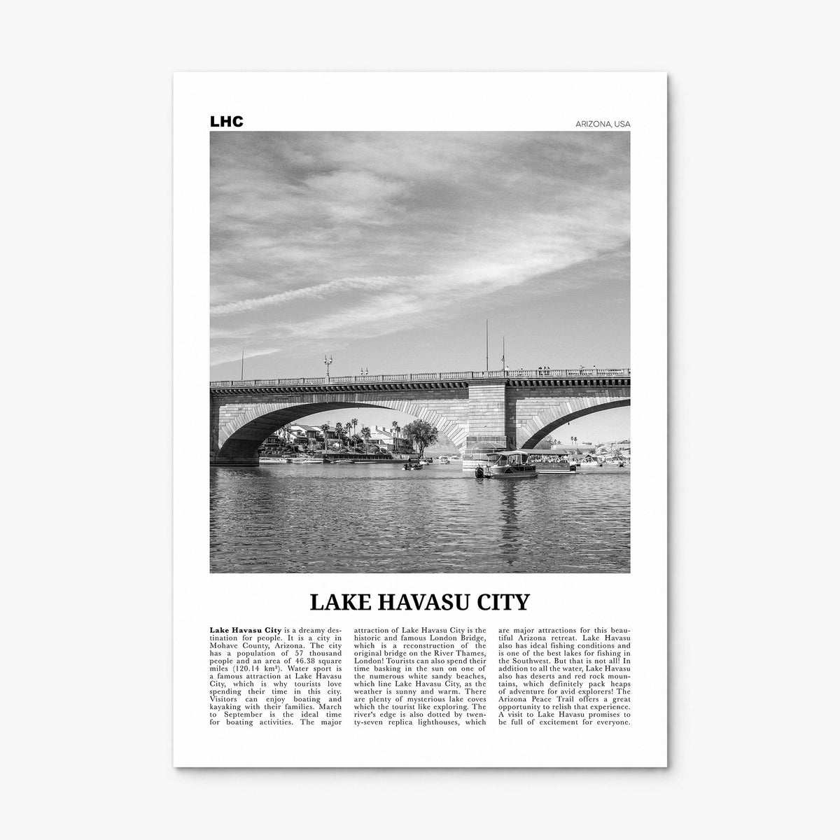 Lake Havasu City Newspaper Poster, print only (unframed)