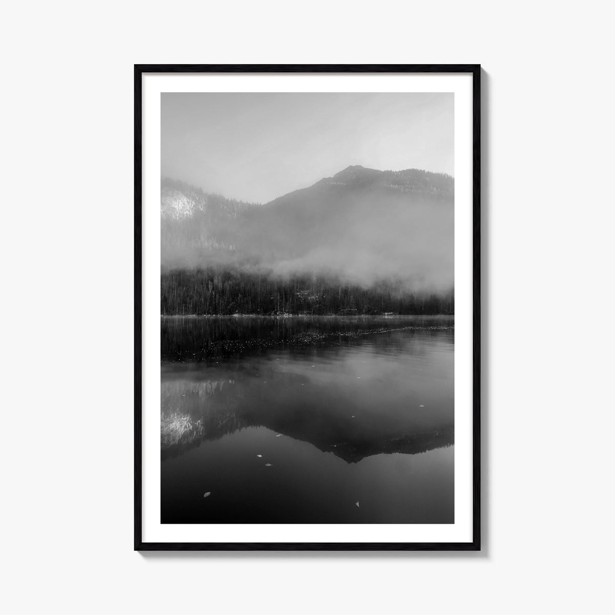 Königssee black & white photo poster of Germany – vertical wall art, unframed print shown in interior mockup